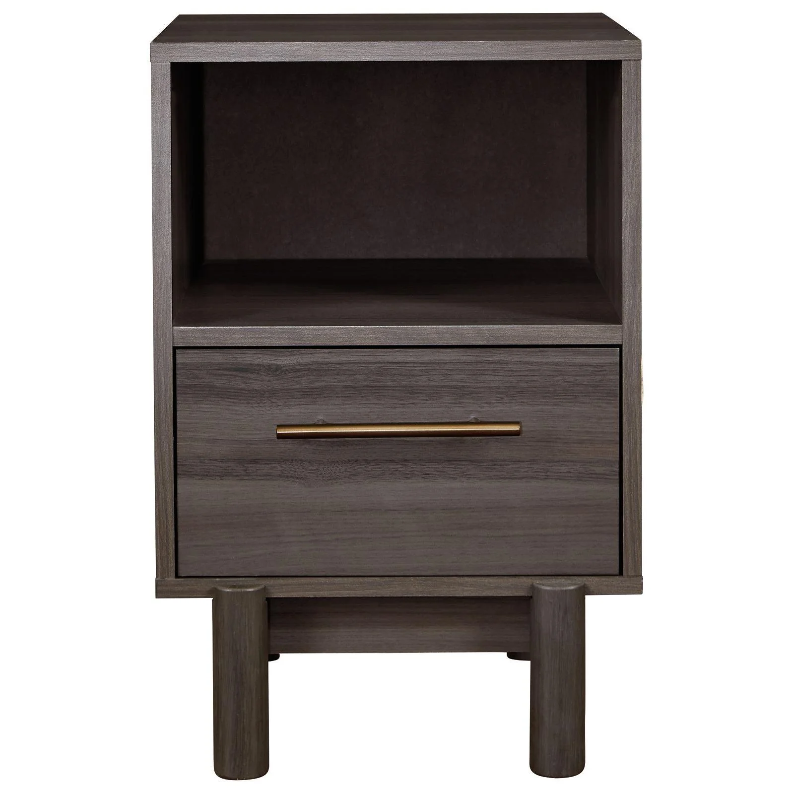 Brymont - Dark Gray - One Drawer Night Stand - Medium - Image 4
