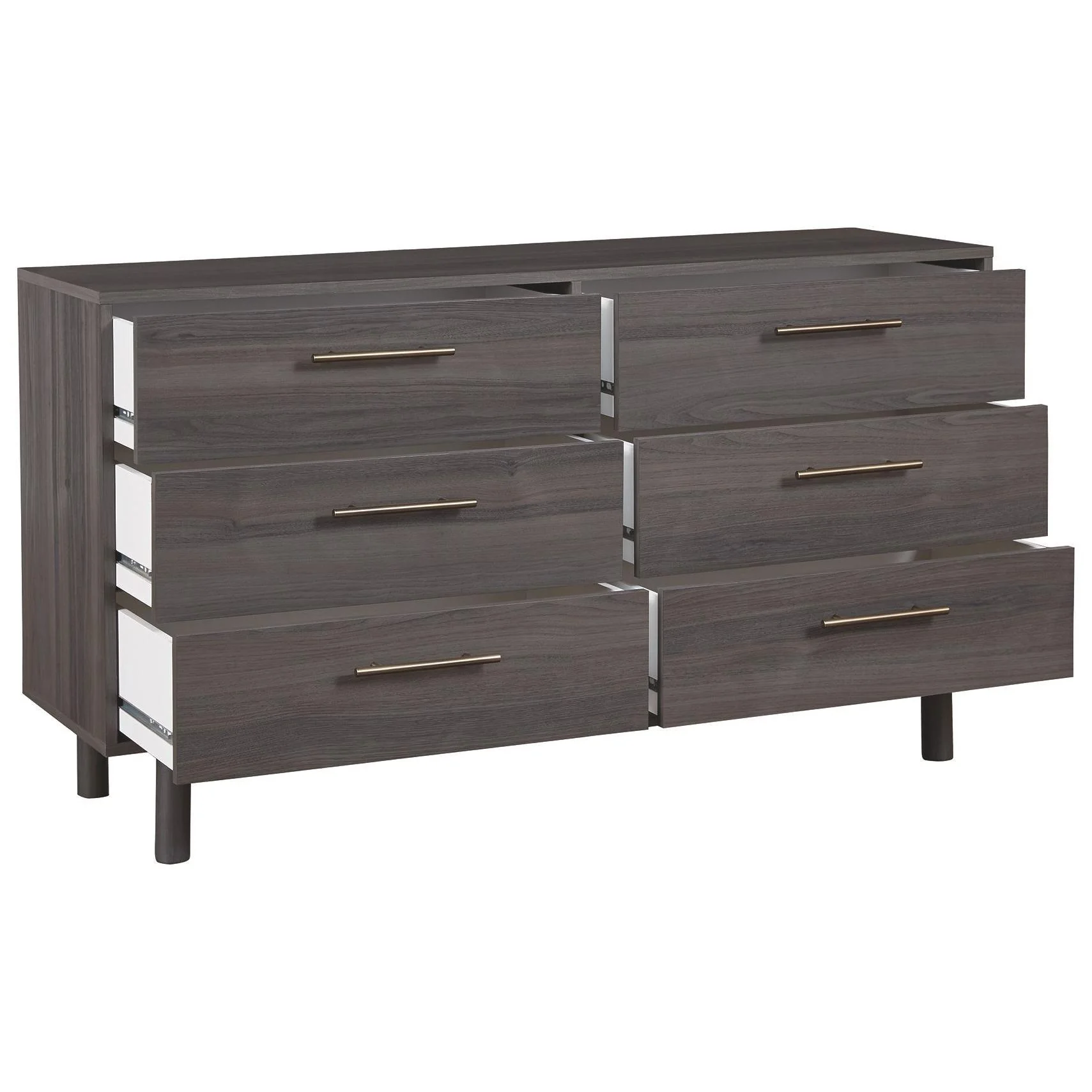 Brymont - Dark Gray - Six Drawer Dresser - Modern - Image 3
