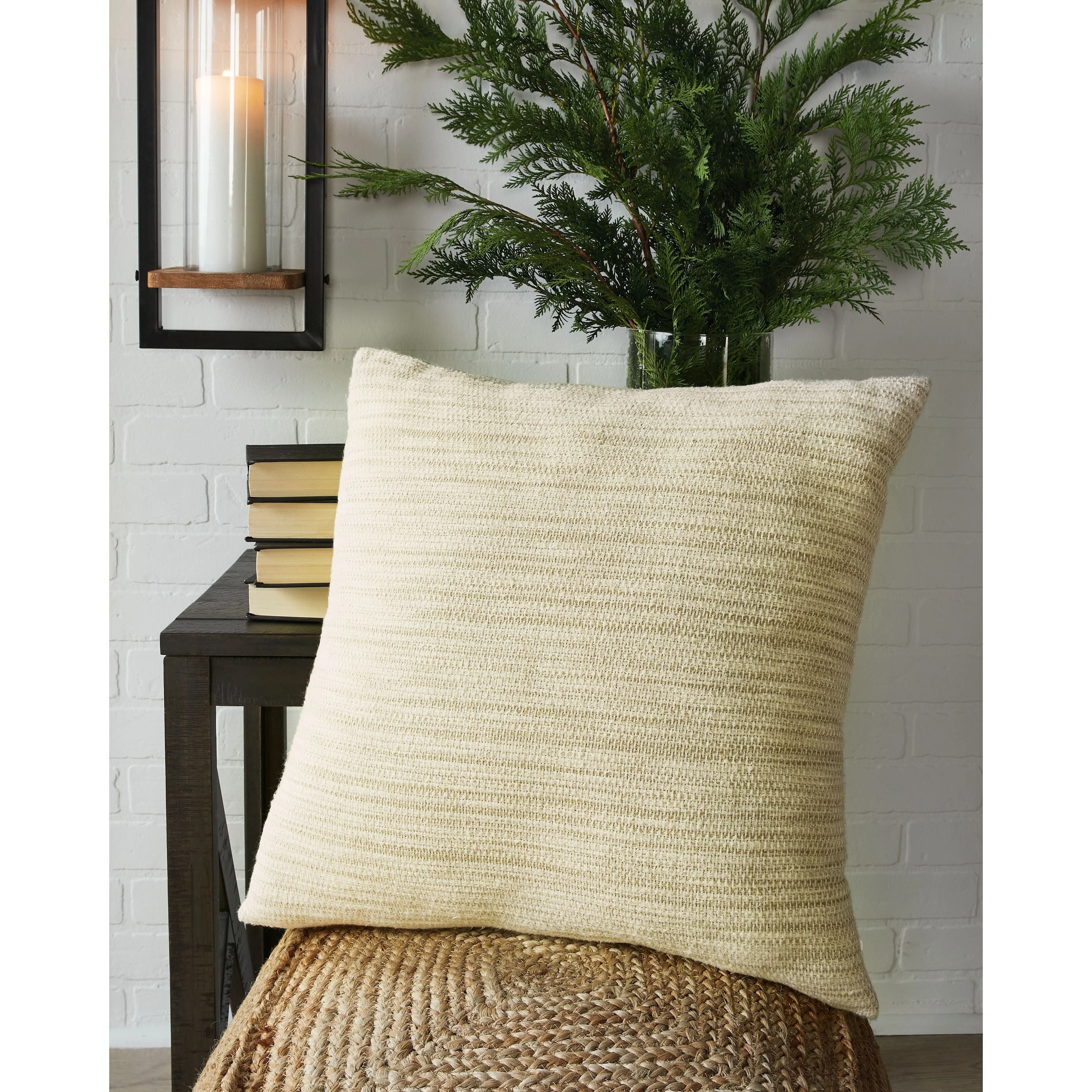 Budrey - Tan/white - Pillow (4/cs) - Image 7