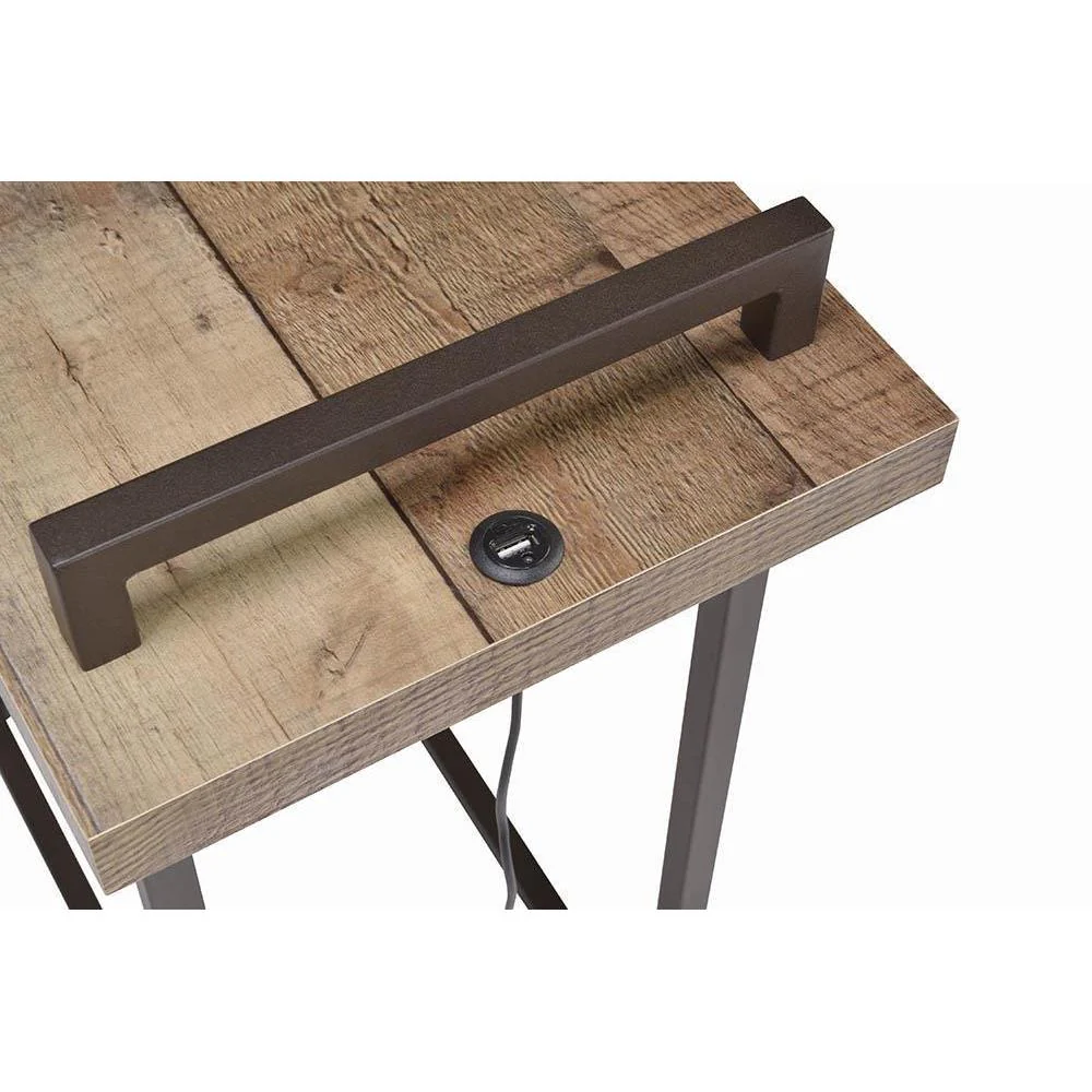C-shape Accent Table - Light Brown - Image 3