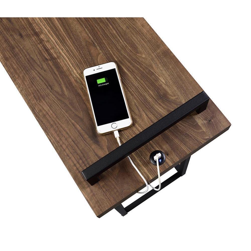 C-shape Snack Table - Aged Walnut - Image 3