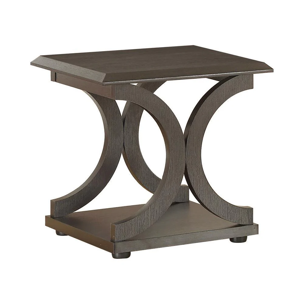 C-shaped Base End Table - Brown - Image 3