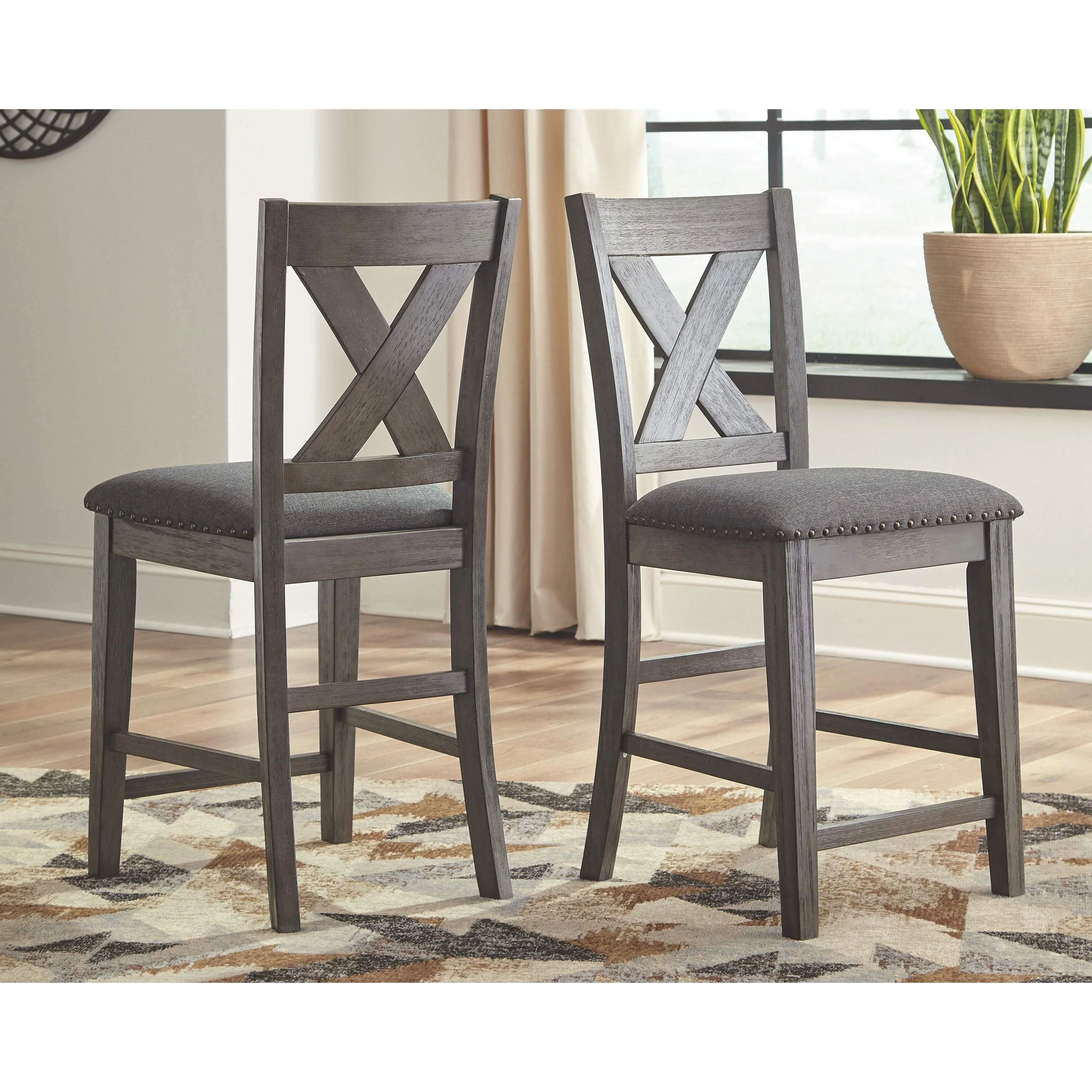 Caitbrook - Gray - Counter Height Upholstered Chair (set Of 2) - Image 8