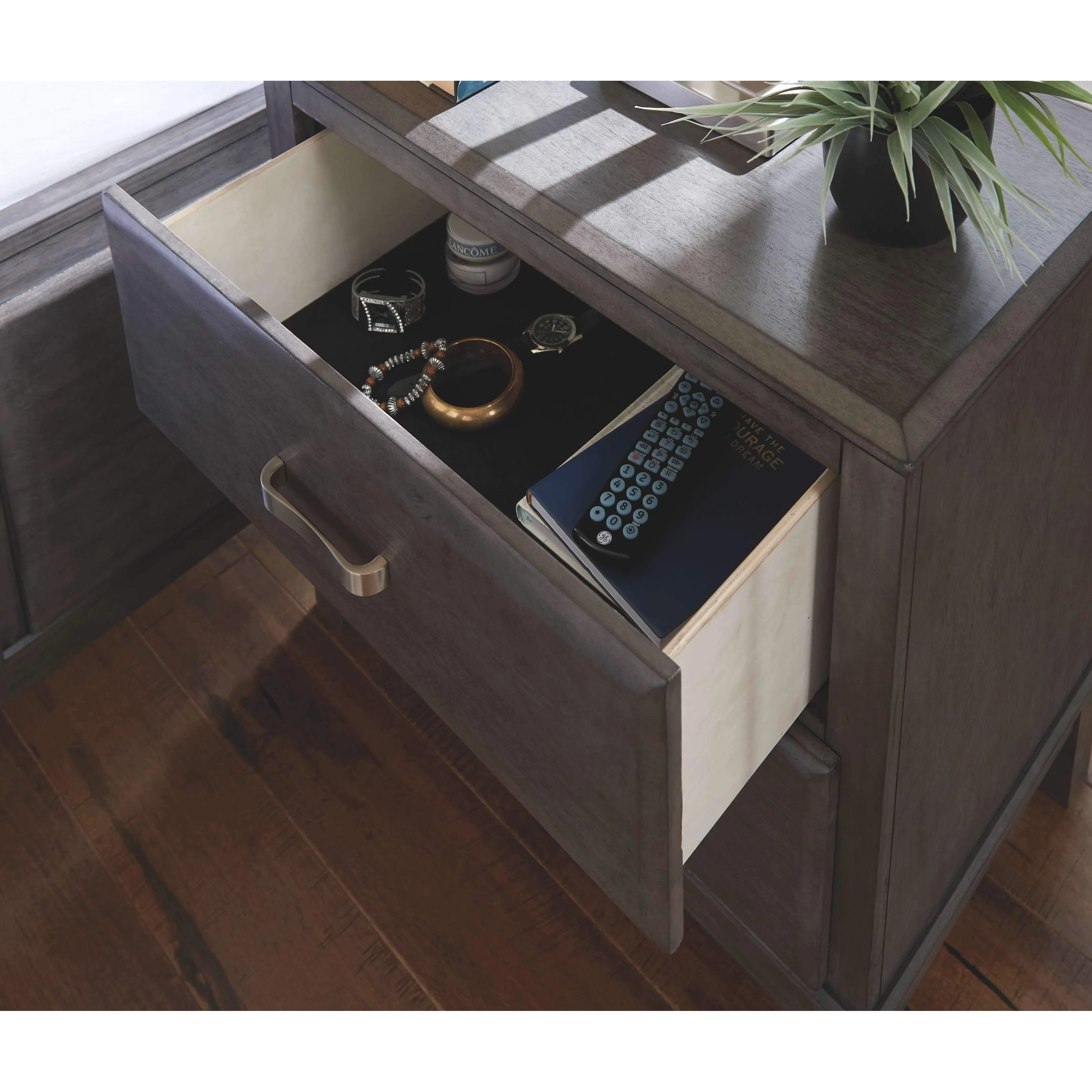 Caitbrook - Gray - Two Drawer Night Stand - Image 3
