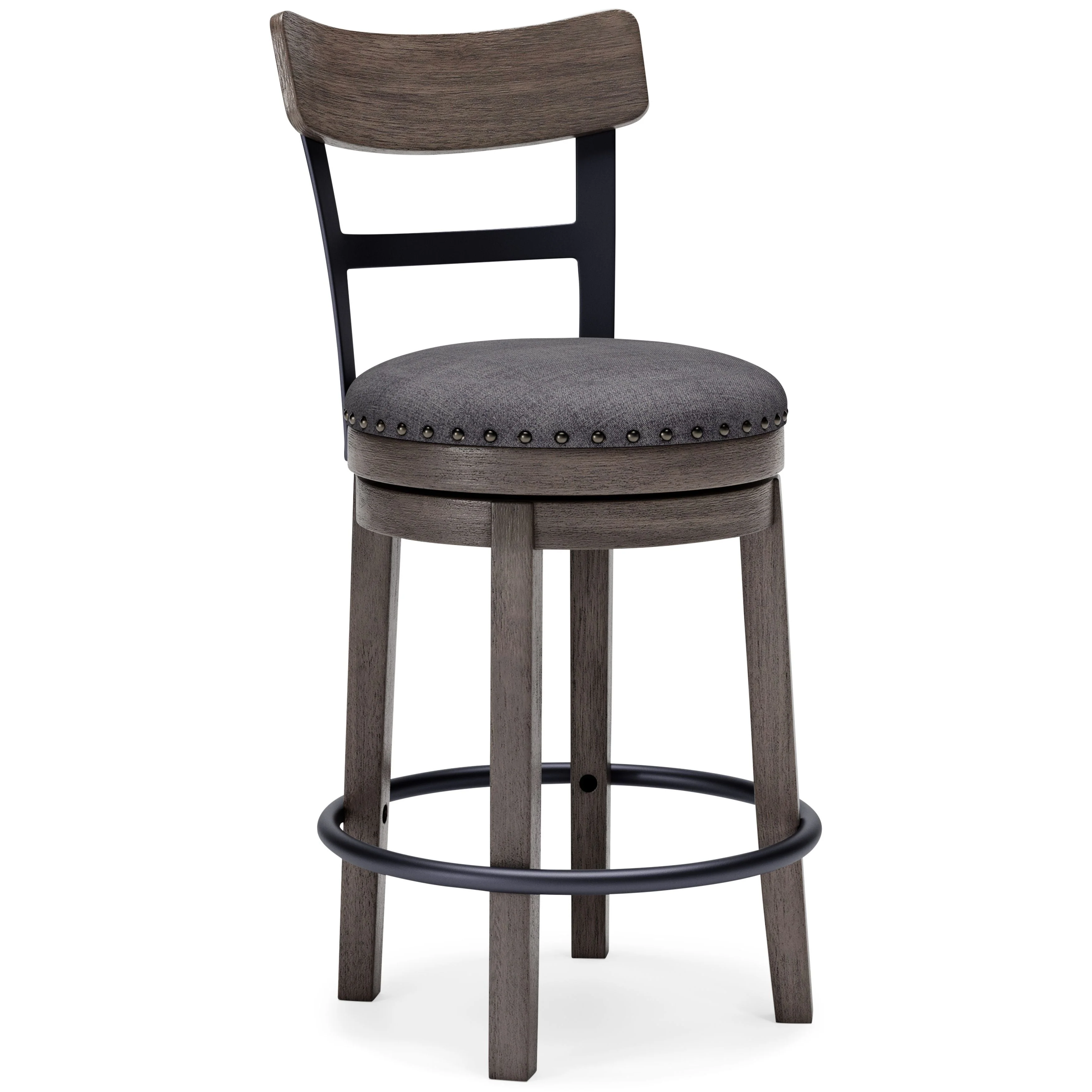 Caitbrook - Gray - Uph Swivel Barstool (1/cn) - Image 12