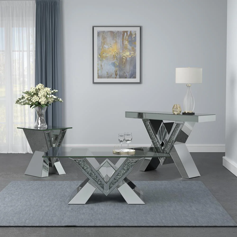 Caldwell - Sofa Table - Pearl Silver