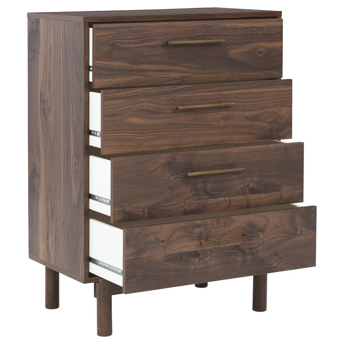 Calverson - Mocha - Four Drawer Chest - Image 3