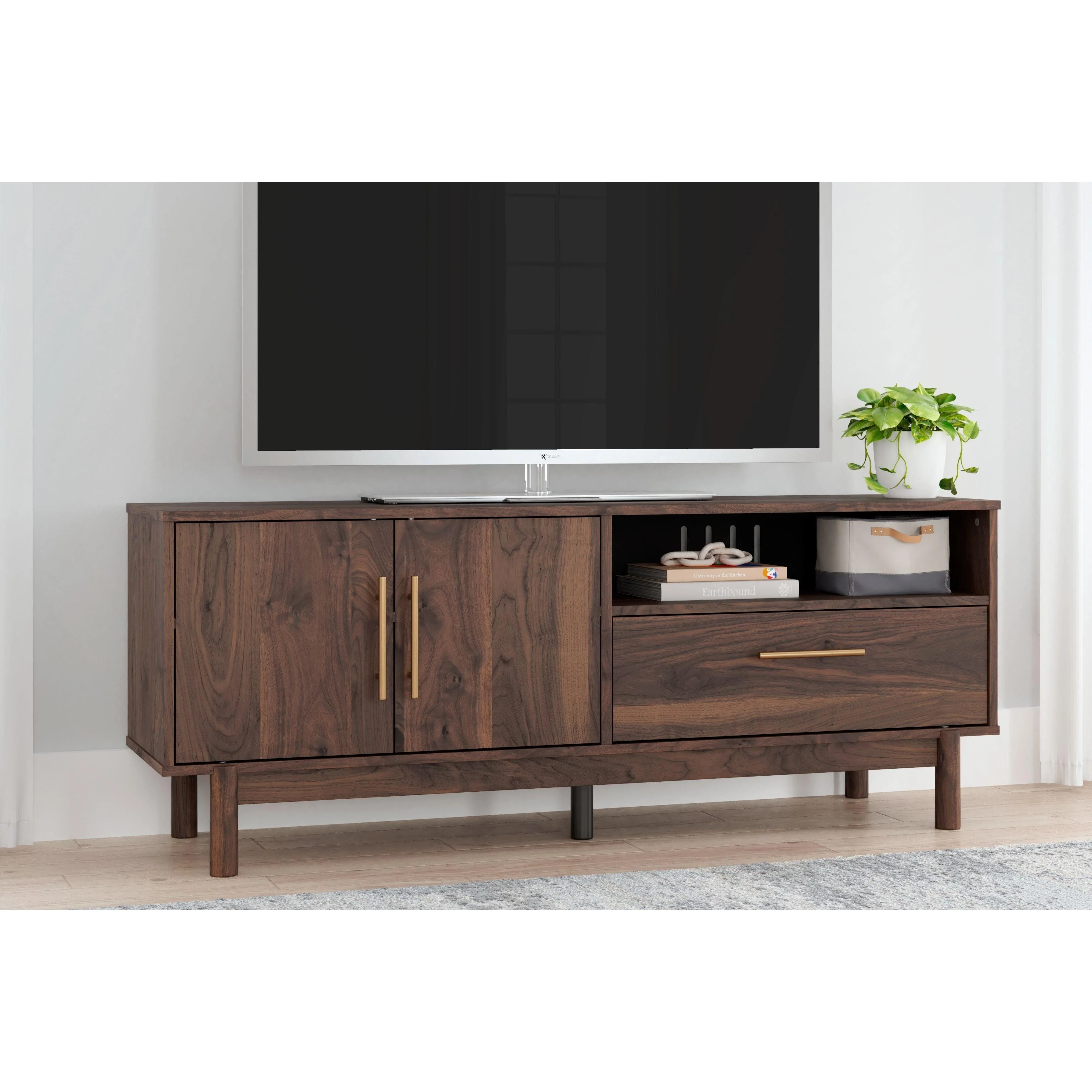 Calverson - Mocha - Medium Tv Stand - Medium - Image 2