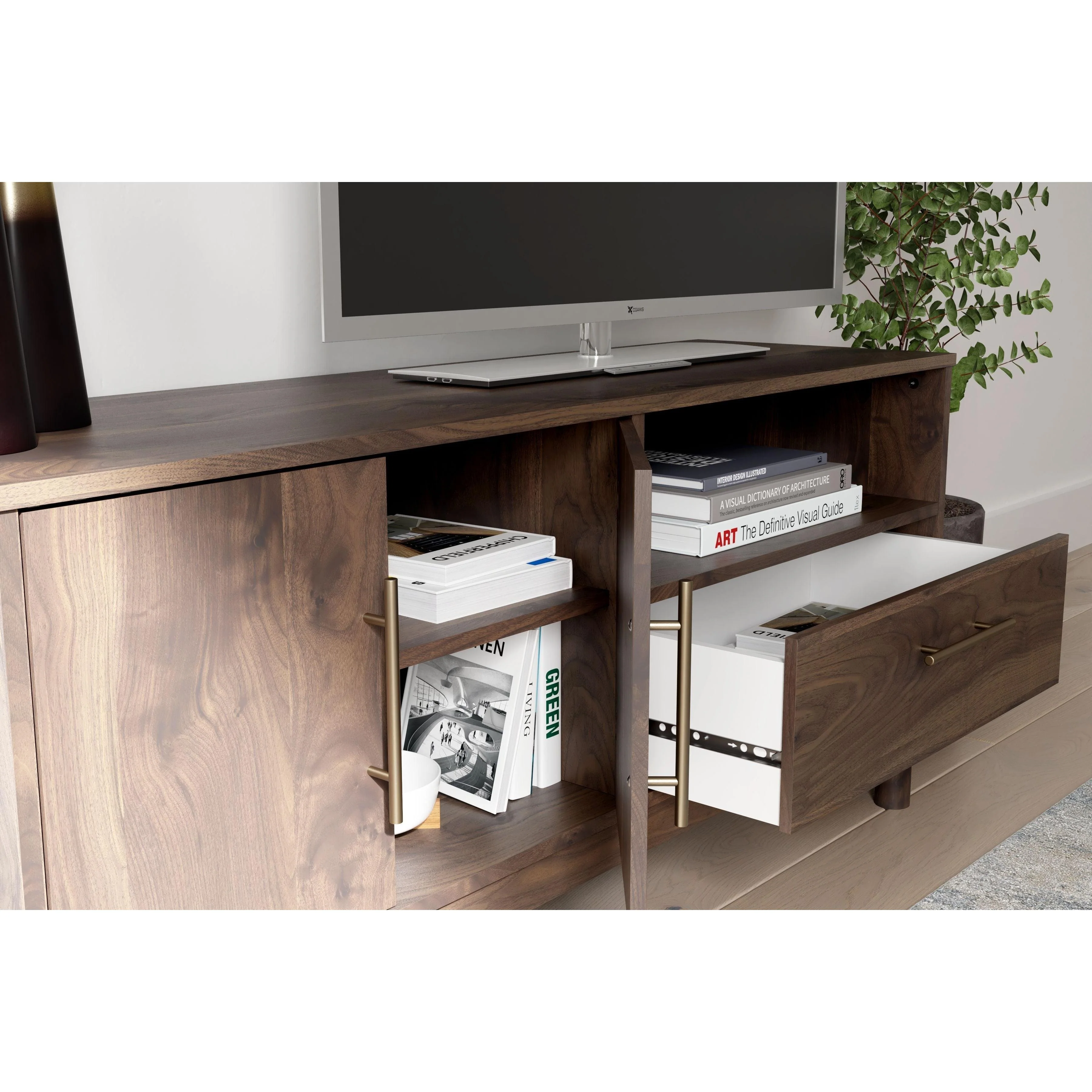 Calverson - Mocha - Medium Tv Stand - Small - Image 9