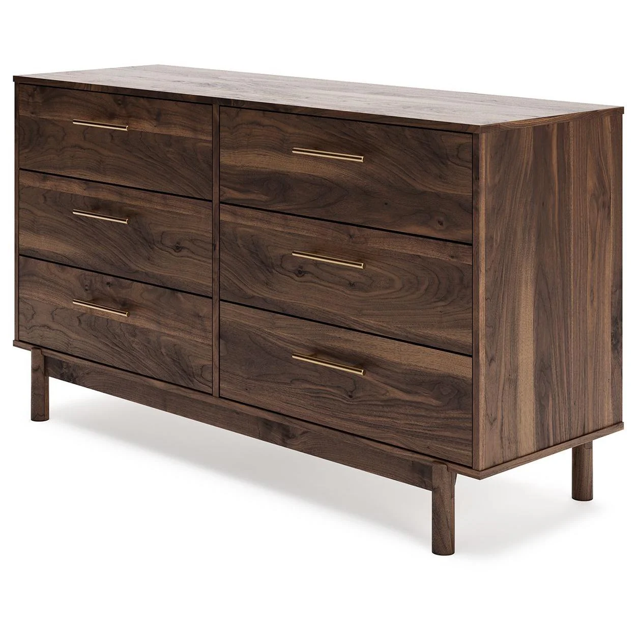 Calverson - Mocha - Six Drawer Dresser - Medium - Image 5