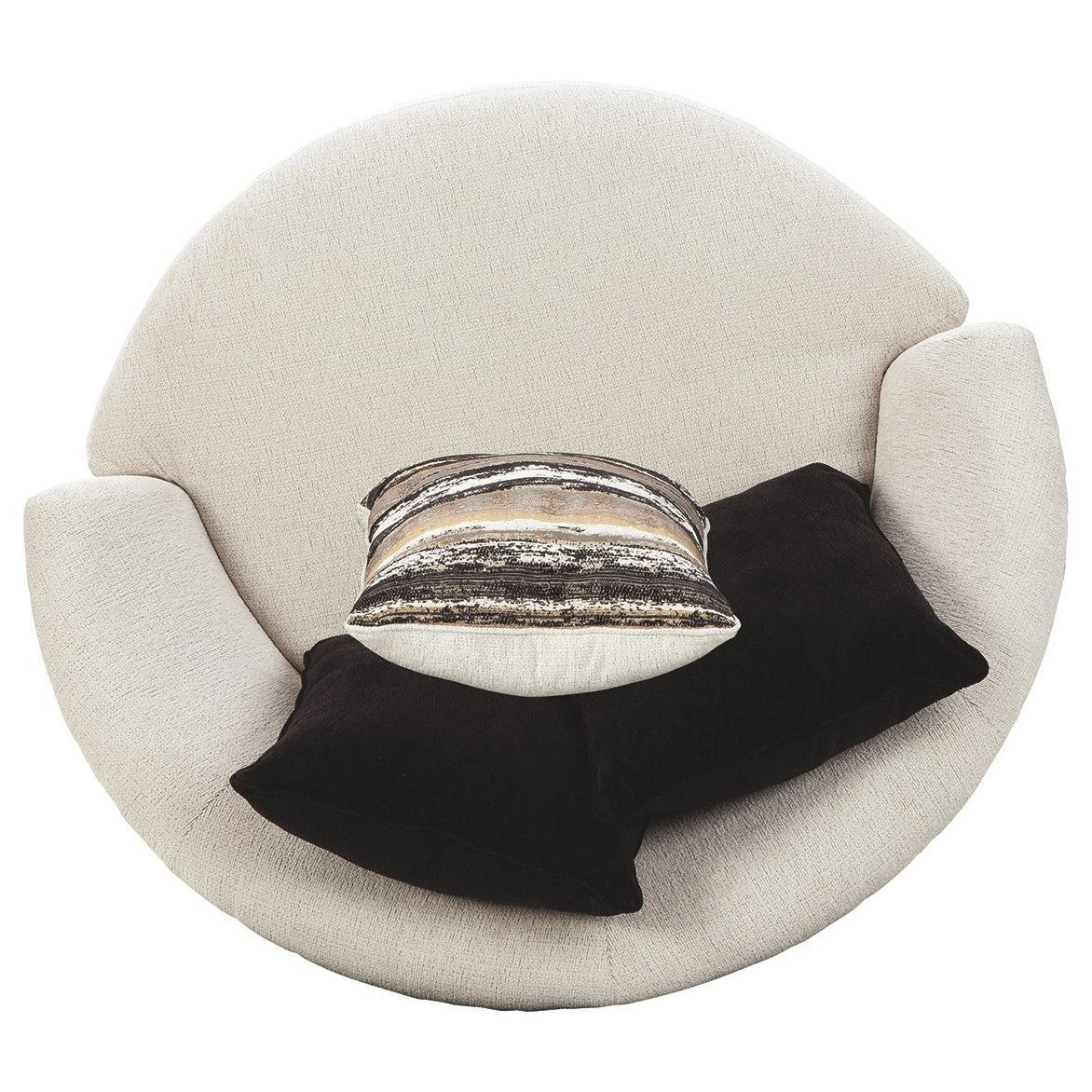 Cambri - Snow - Oversized Round Swivel Chair - Image 15
