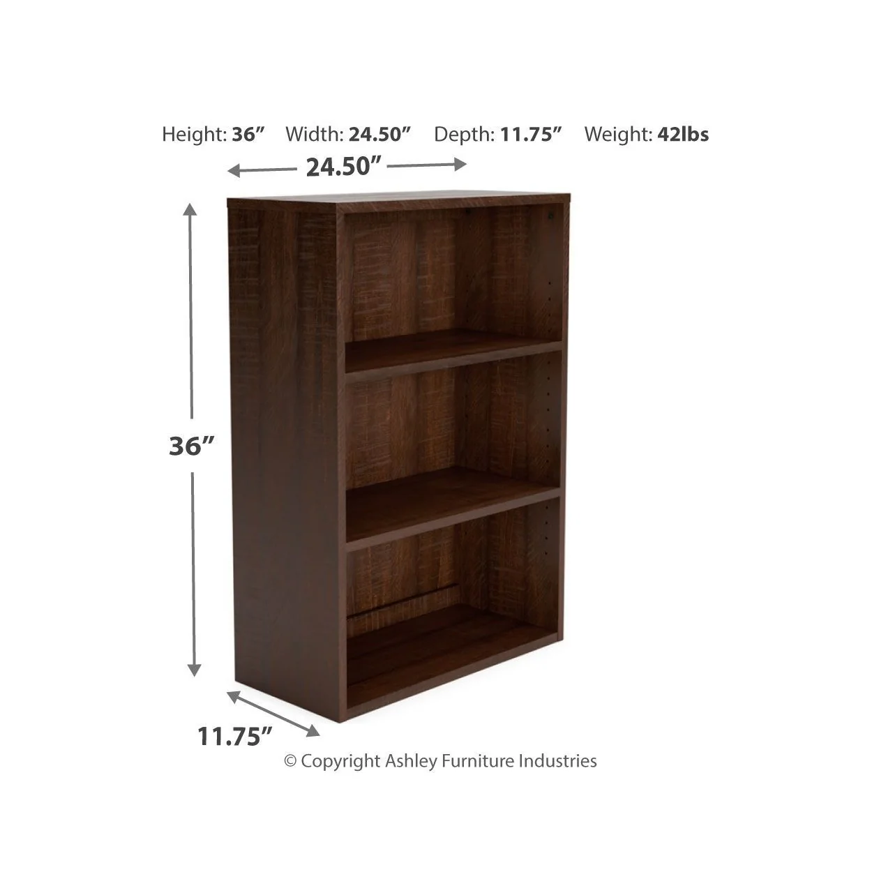 Camiburg - Warm Brown - Medium Bookcase - Image 9