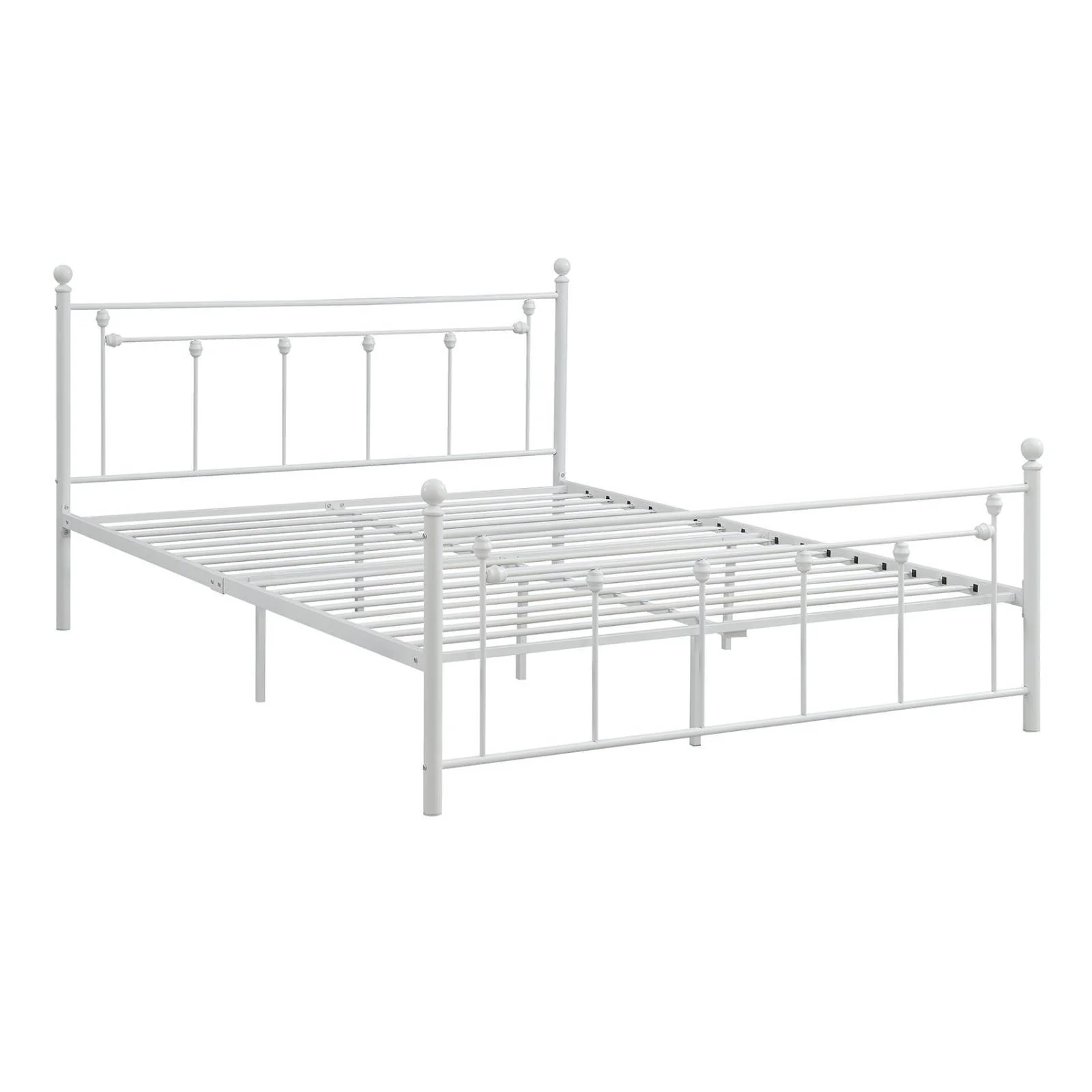 Canon - Metal Slatted Headboard Queen Platform Bed - White - Image 3