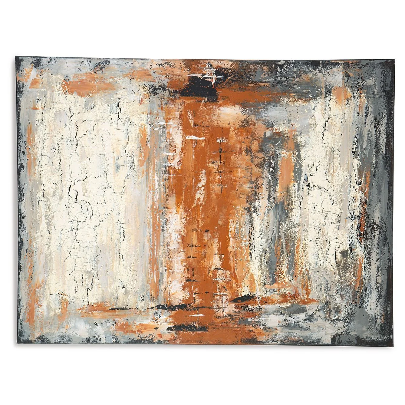 Carmely - Gray/white/orange - Wall Art - Image 6
