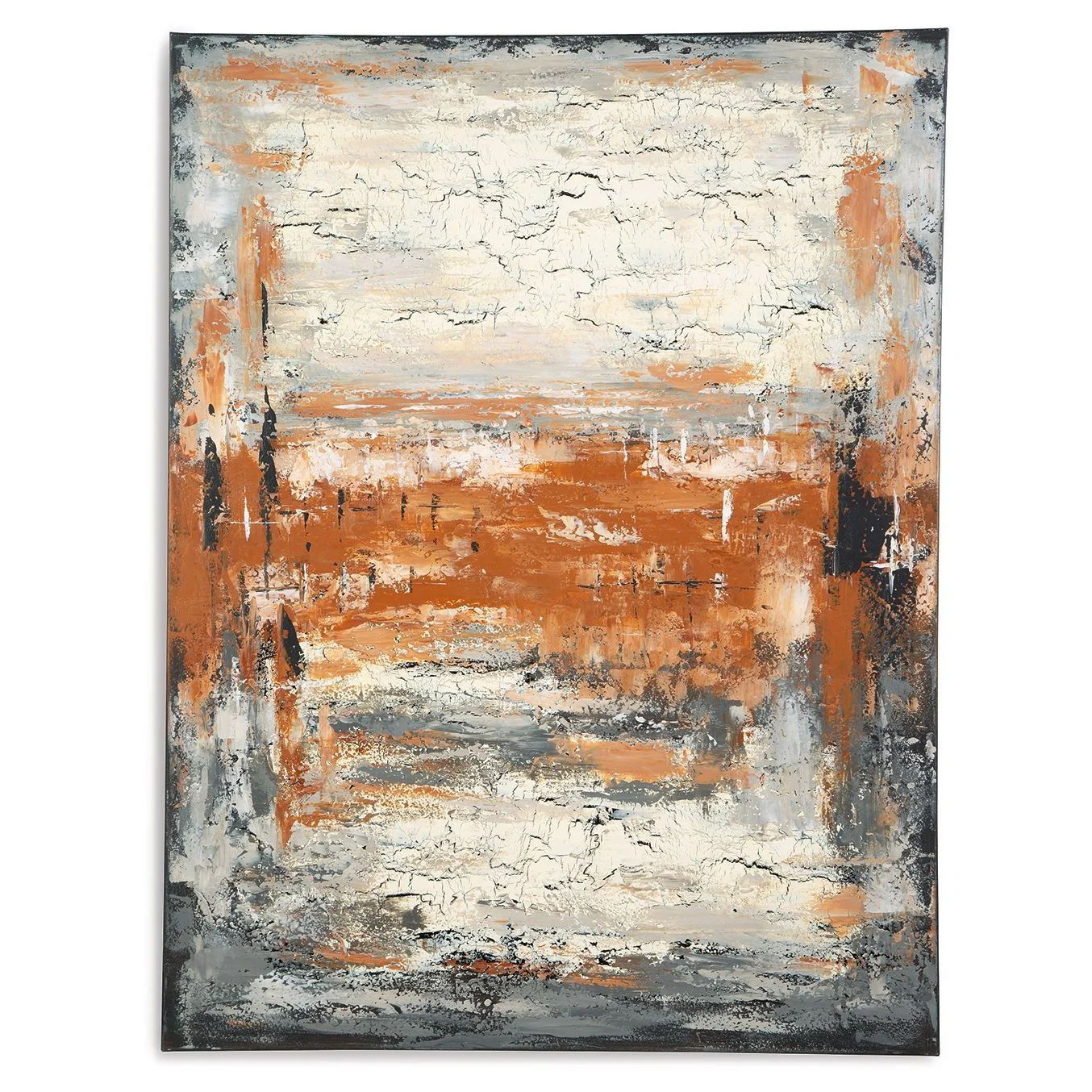 Carmely - Gray/white/orange - Wall Art - Image 9