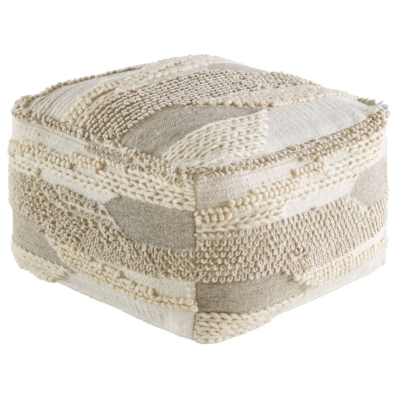 Cartlow - Cream/beige/gray - Pouf