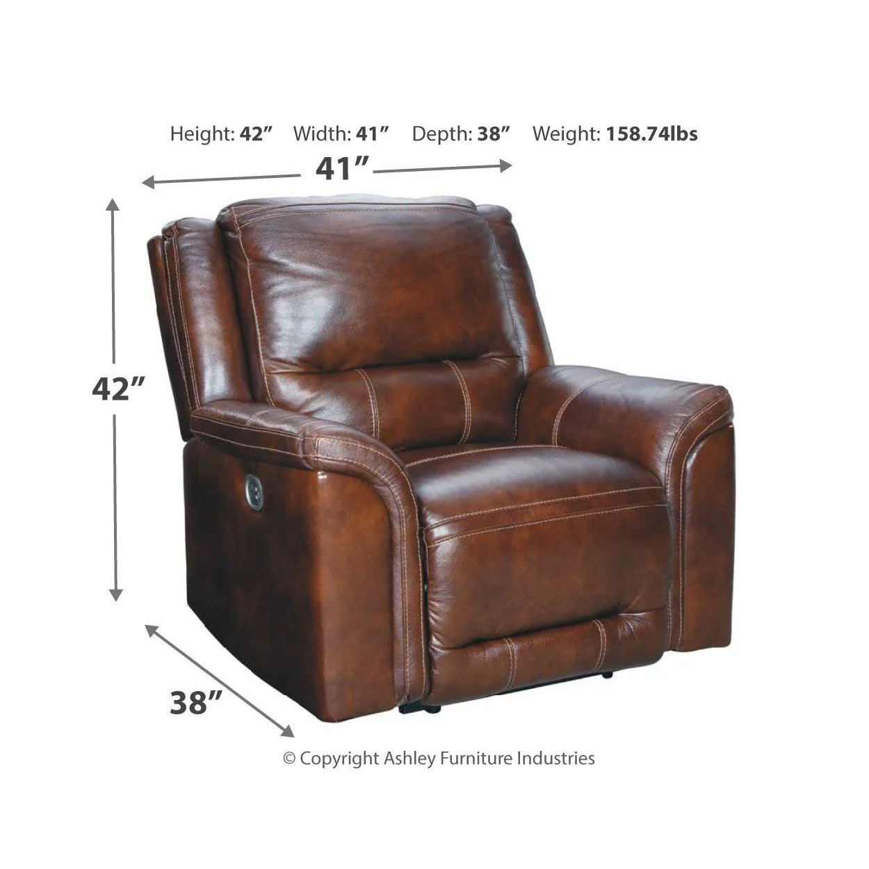 Catanzaro - Mahogany - Pwr Recliner/adj Headrest - Image 4