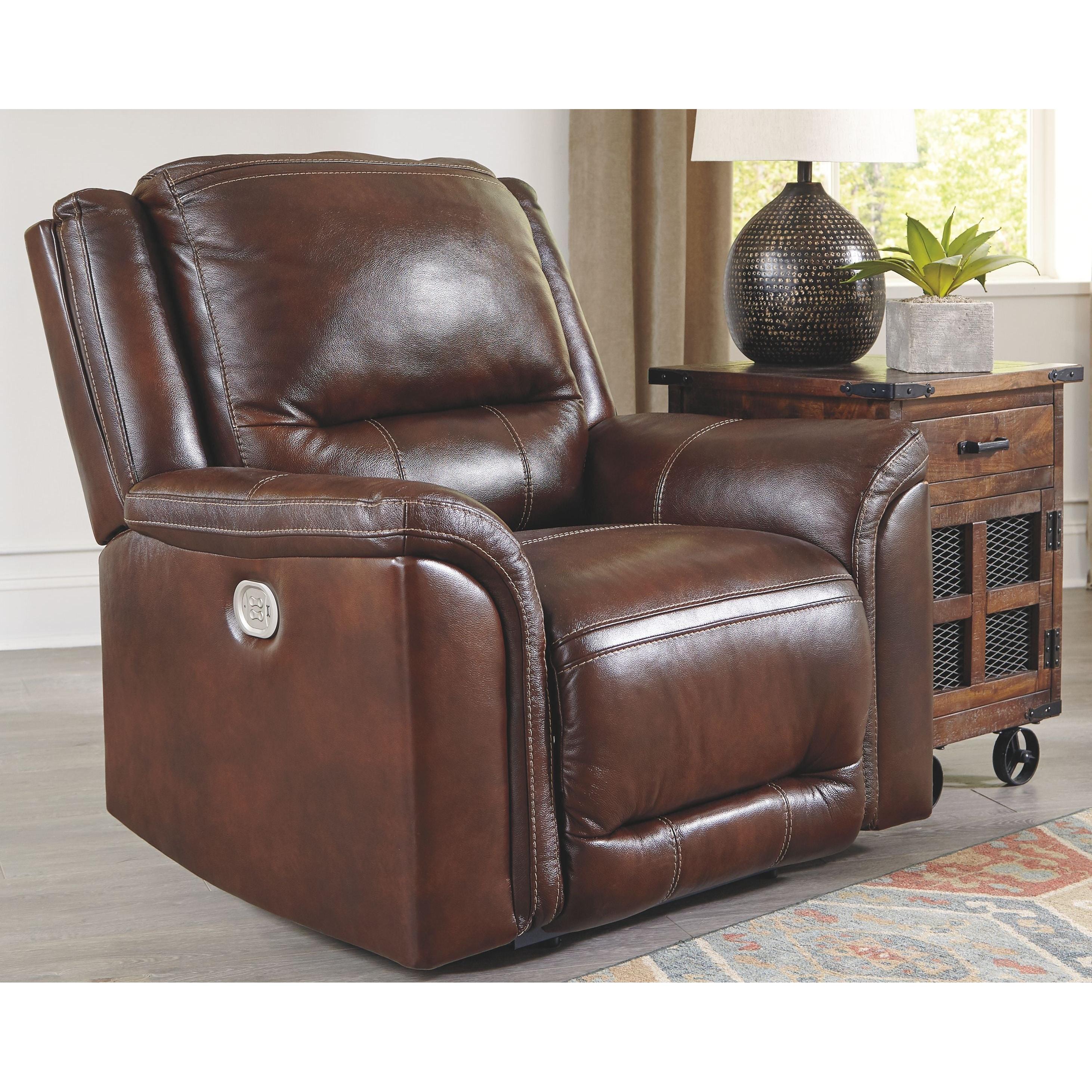 Catanzaro - Mahogany - Pwr Recliner/adj Headrest - Image 5