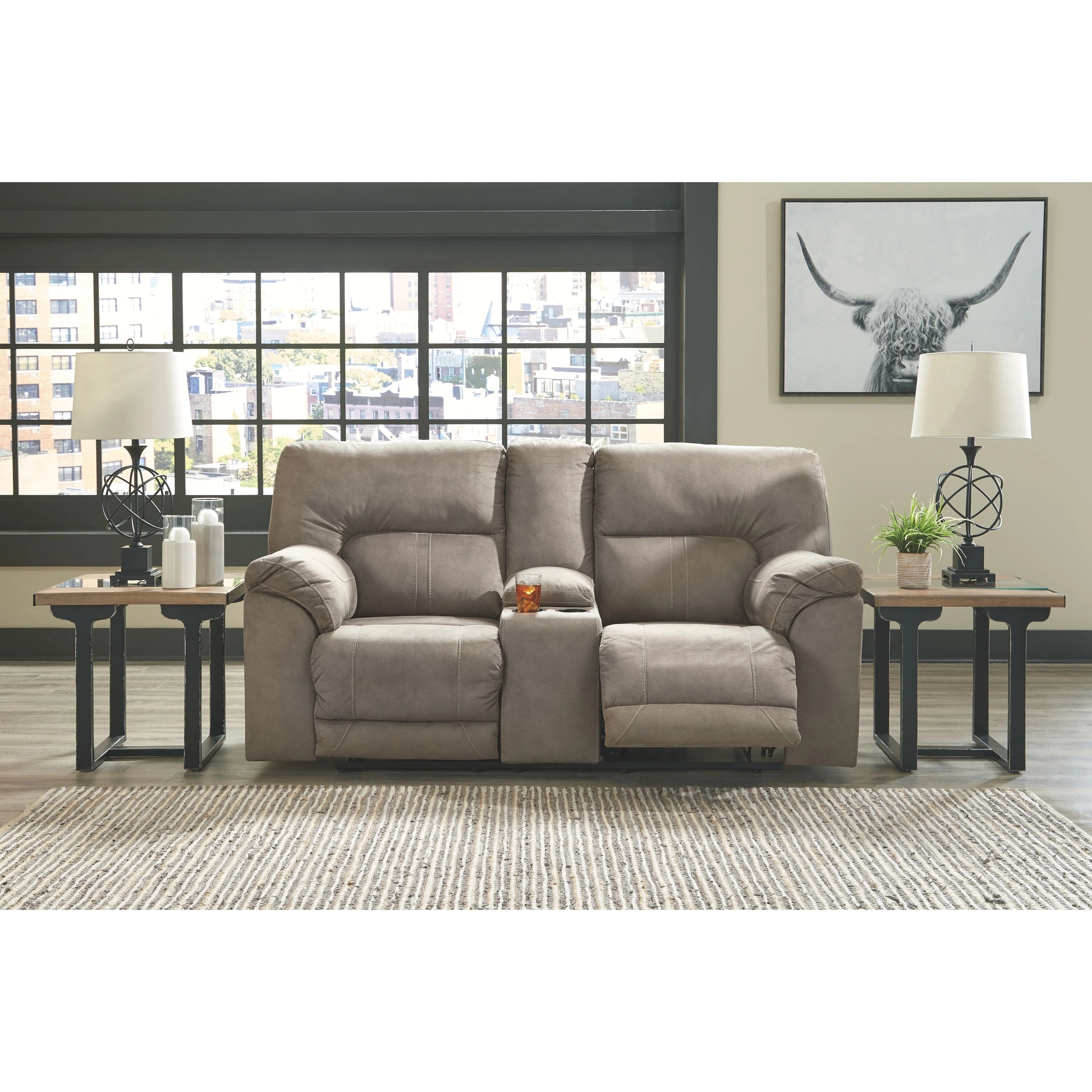 Cavalcade - Slate - Dbl Rec Pwr Loveseat W/console - Image 8