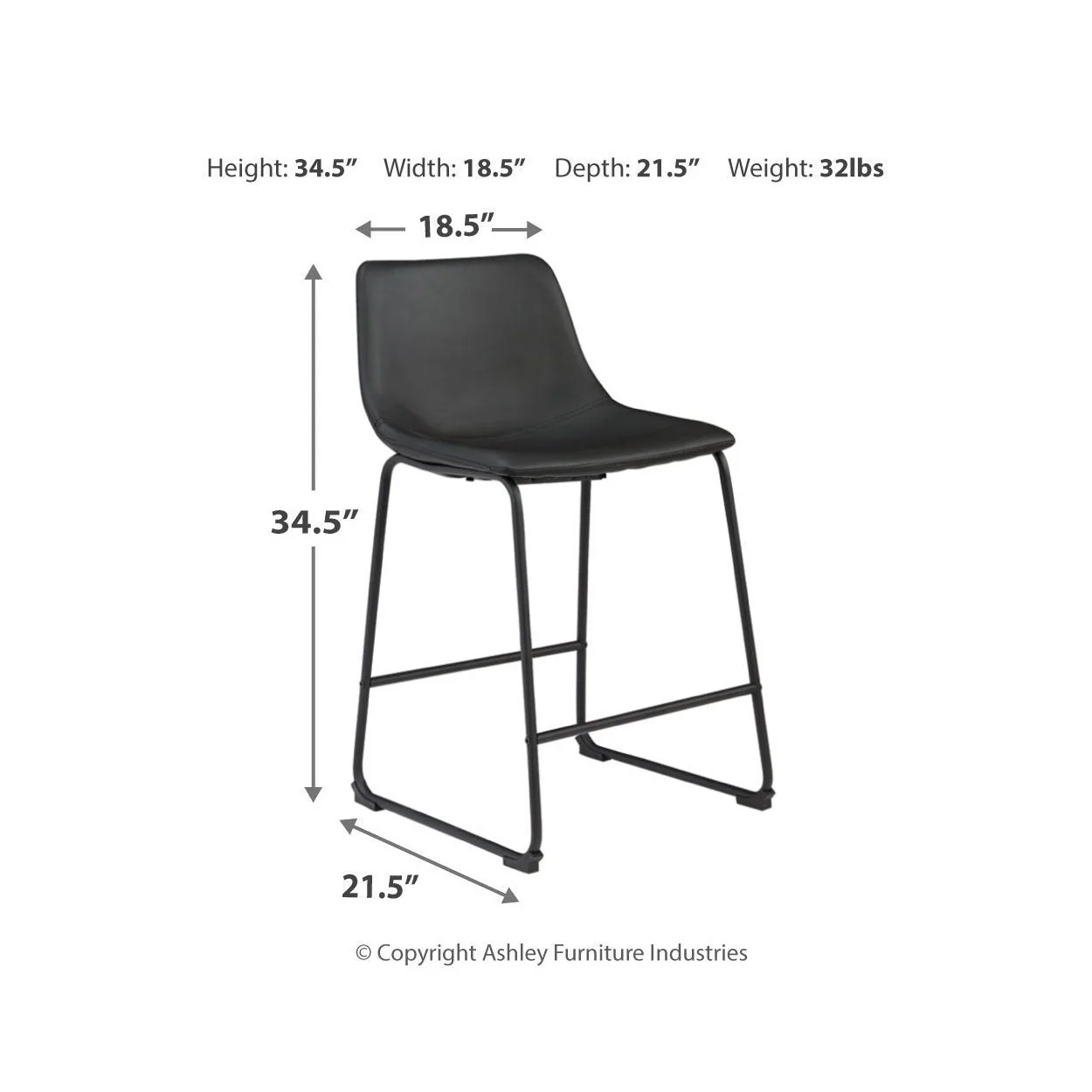 Centiar - Black - Counter Height Bar Stool (set Of 2) - Image 11