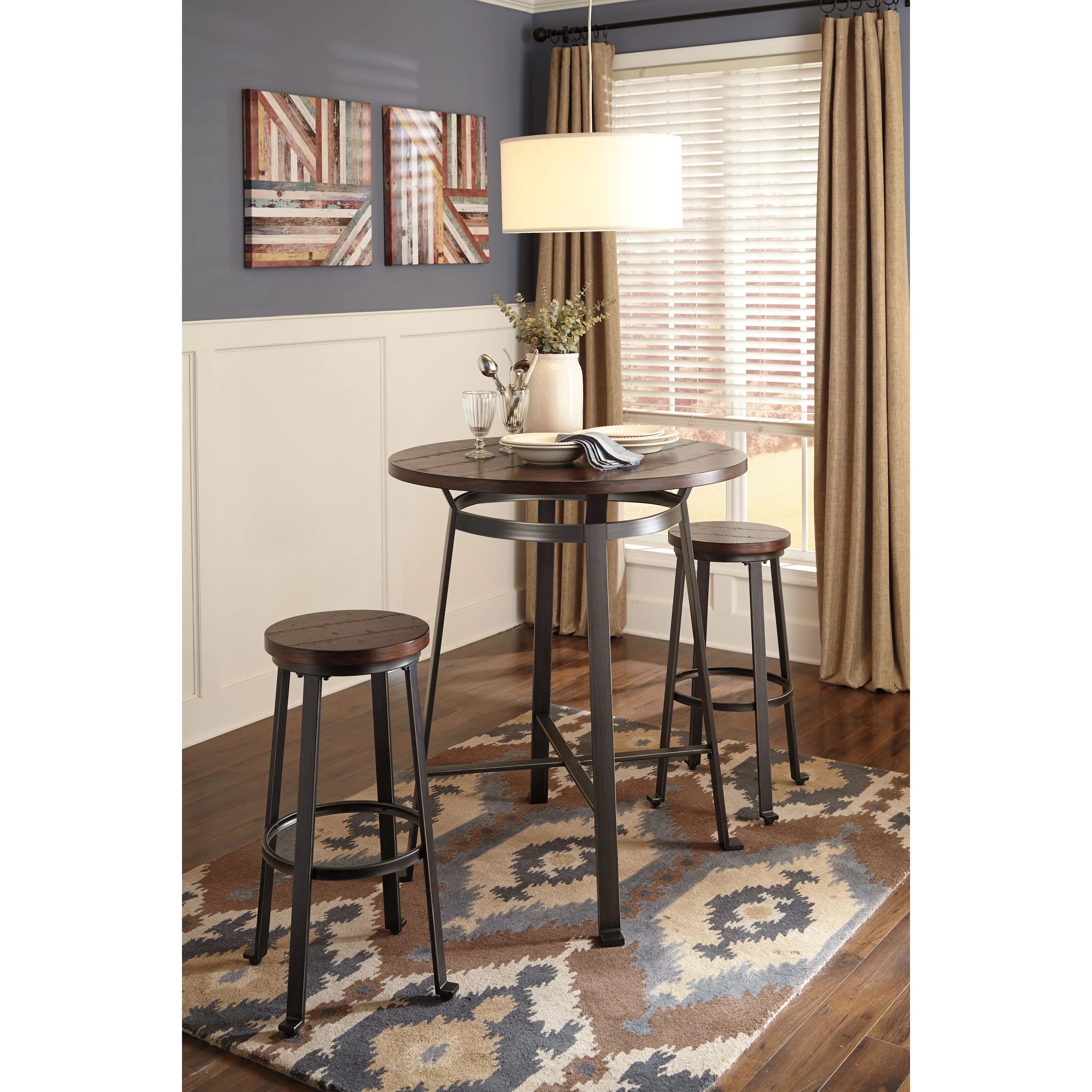 Challiman - Rustic Brown - Tall Stool (2/cn) - Image 13