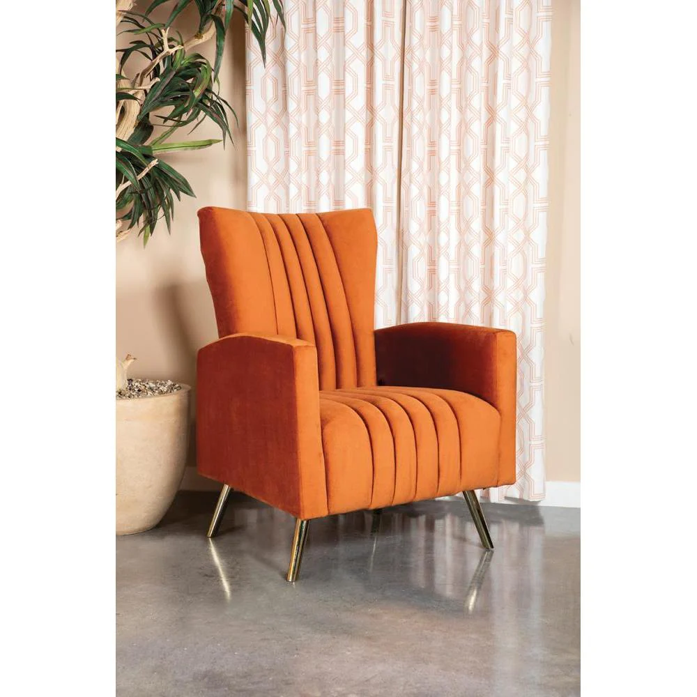 Channeled - Rust - Accent Chair