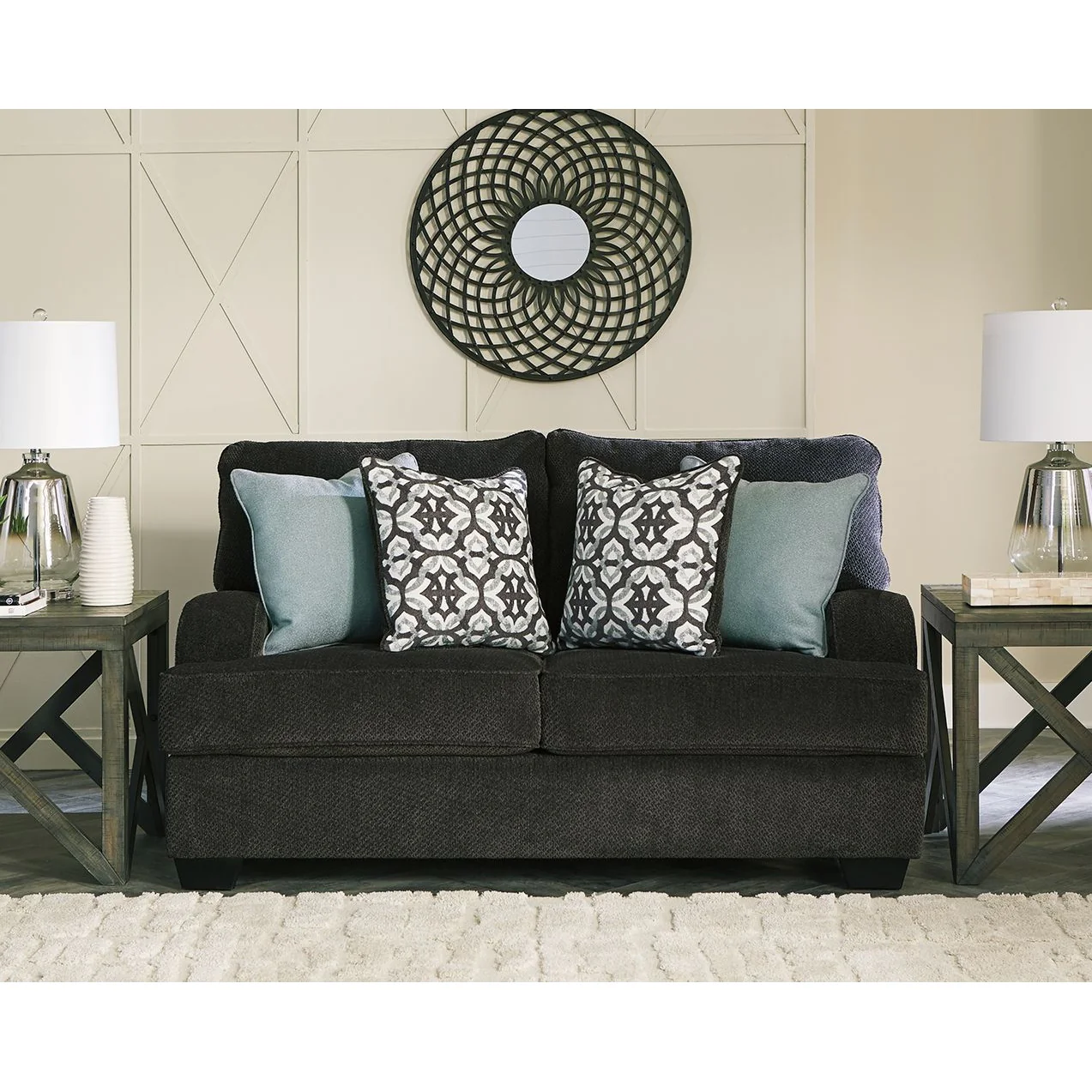 Charenton - Charcoal - Loveseat - Image 12