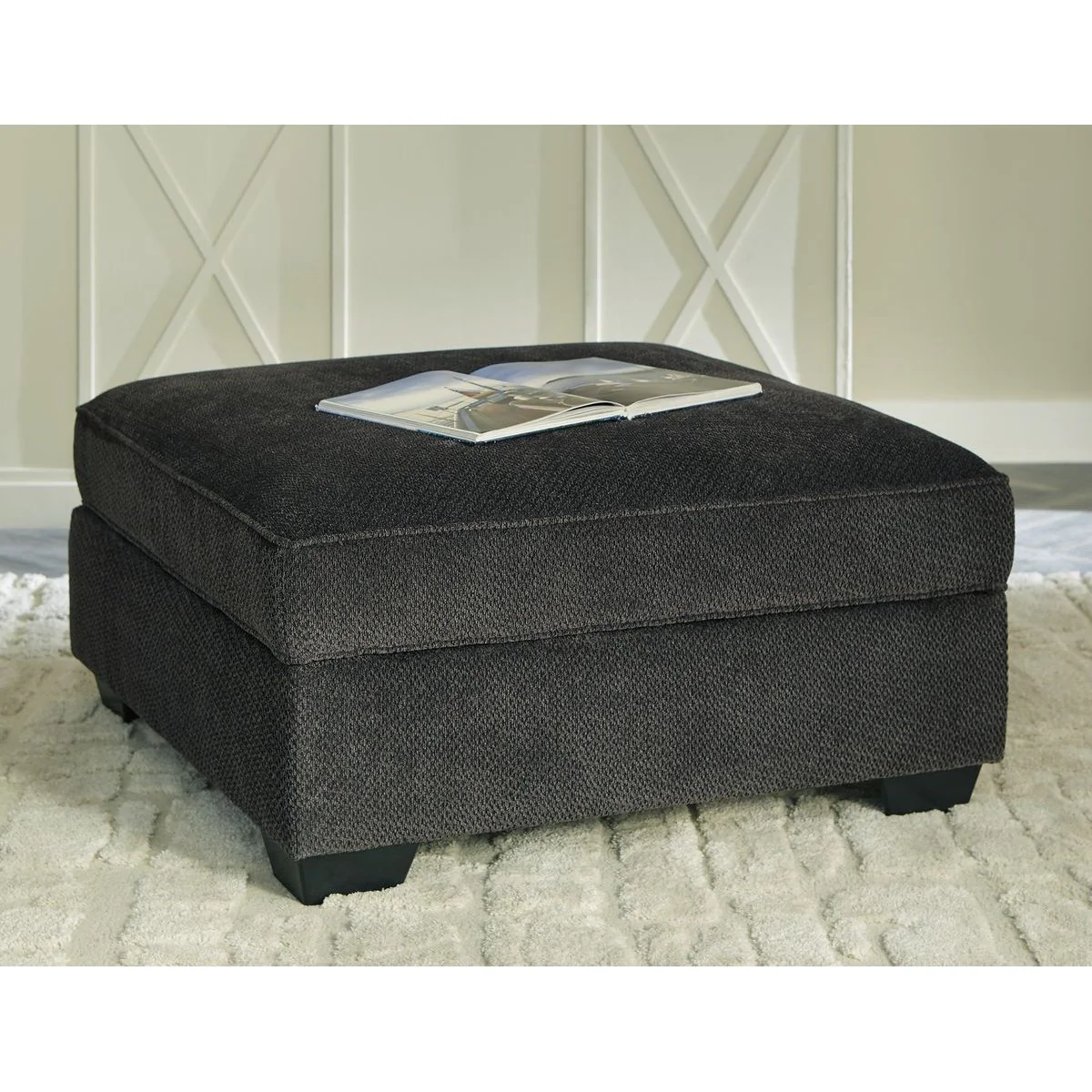 Charenton - Charcoal - Ottoman With Storage - Image 4
