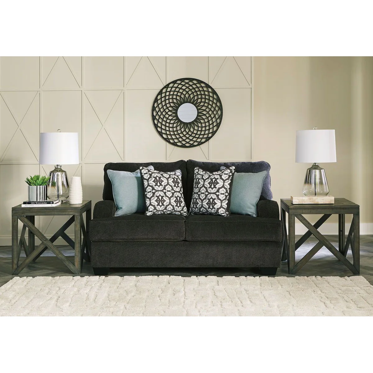 Charenton - Charcoal - Sofa Sleeper Sectional - Image 3
