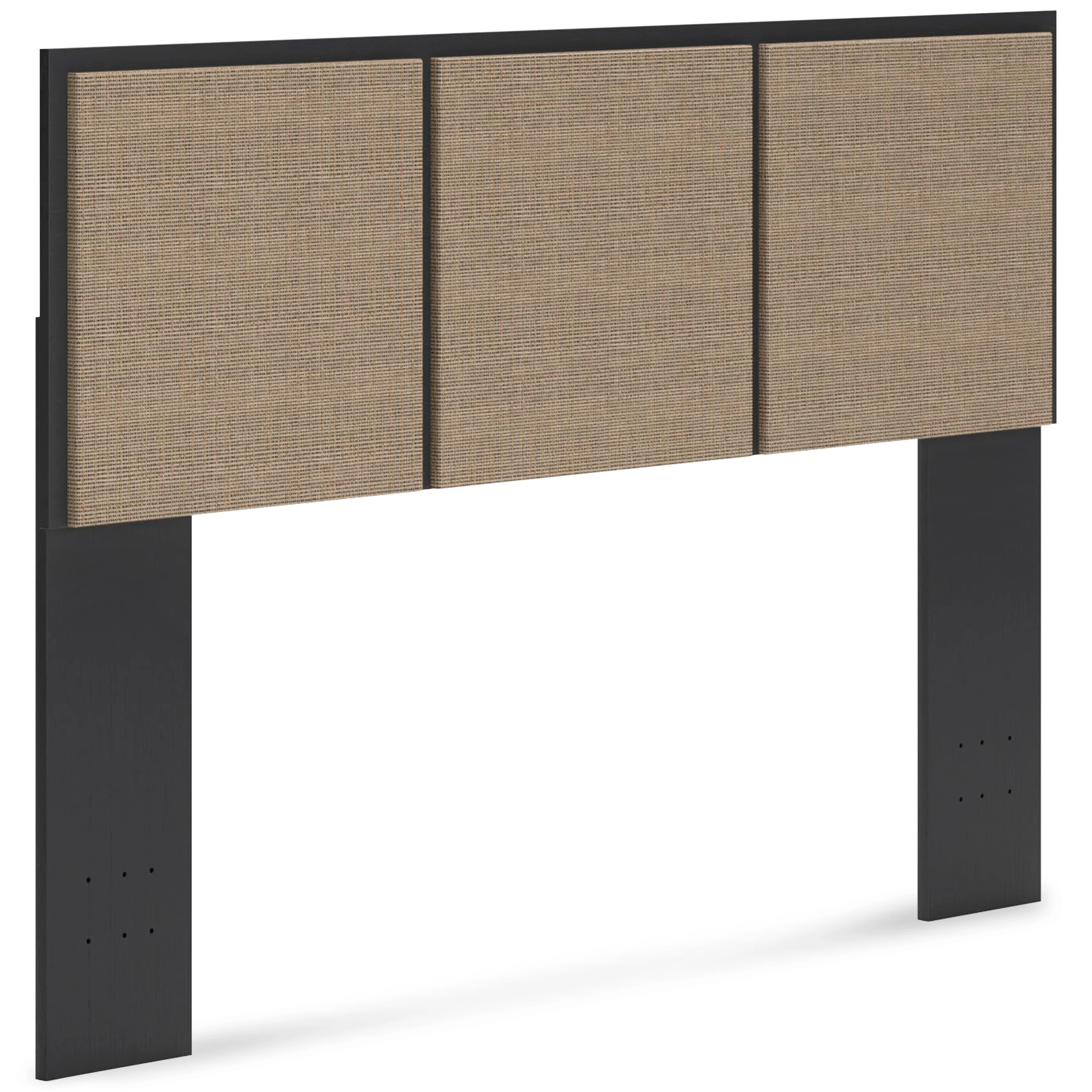 Charlang - Black/gray - Queen Panel Headboard