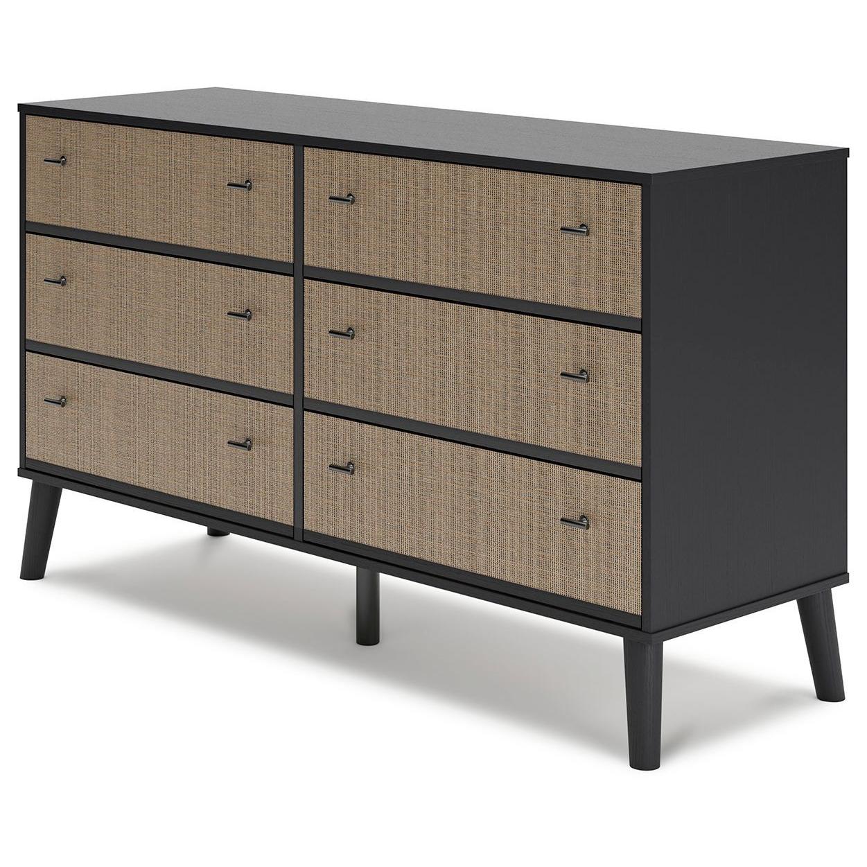Charlang - Black/gray - Six Drawer Dresser - Image 4