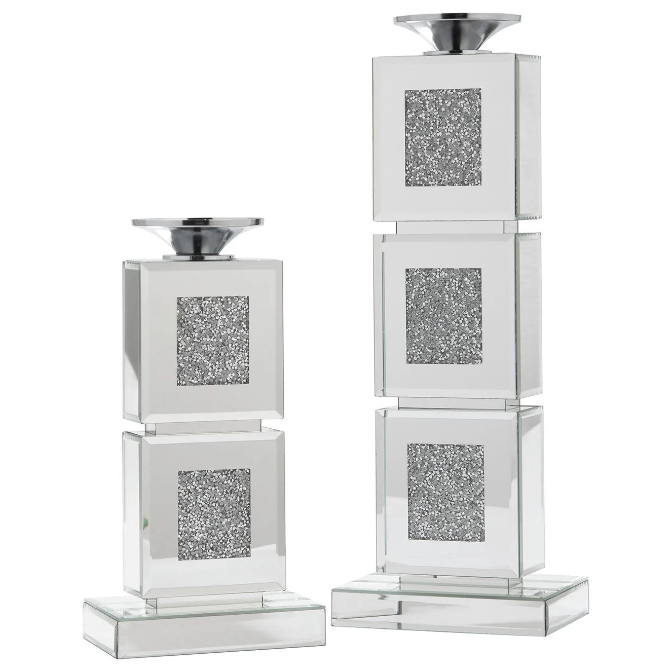 Charline - Metallic - Candle Holder Set (2/cn) - Segmented - Image 5