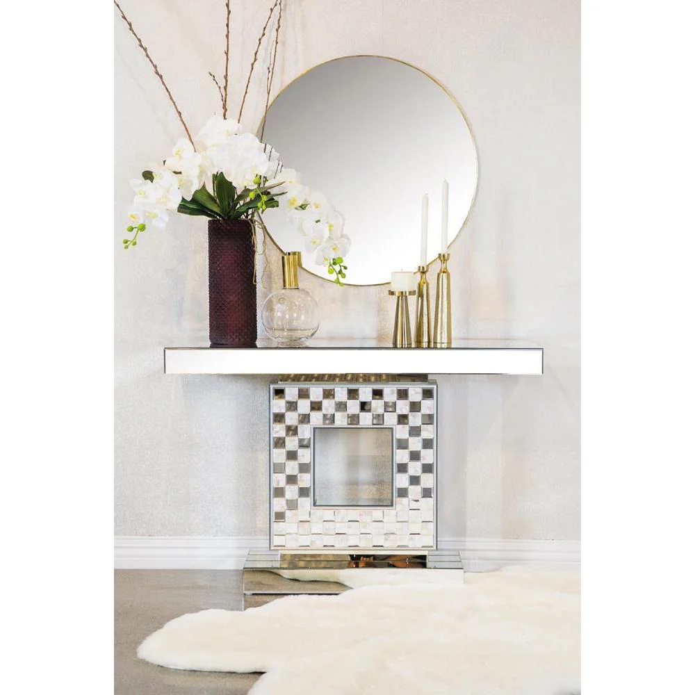 Checkerboard Square Base Console - White - Image 3