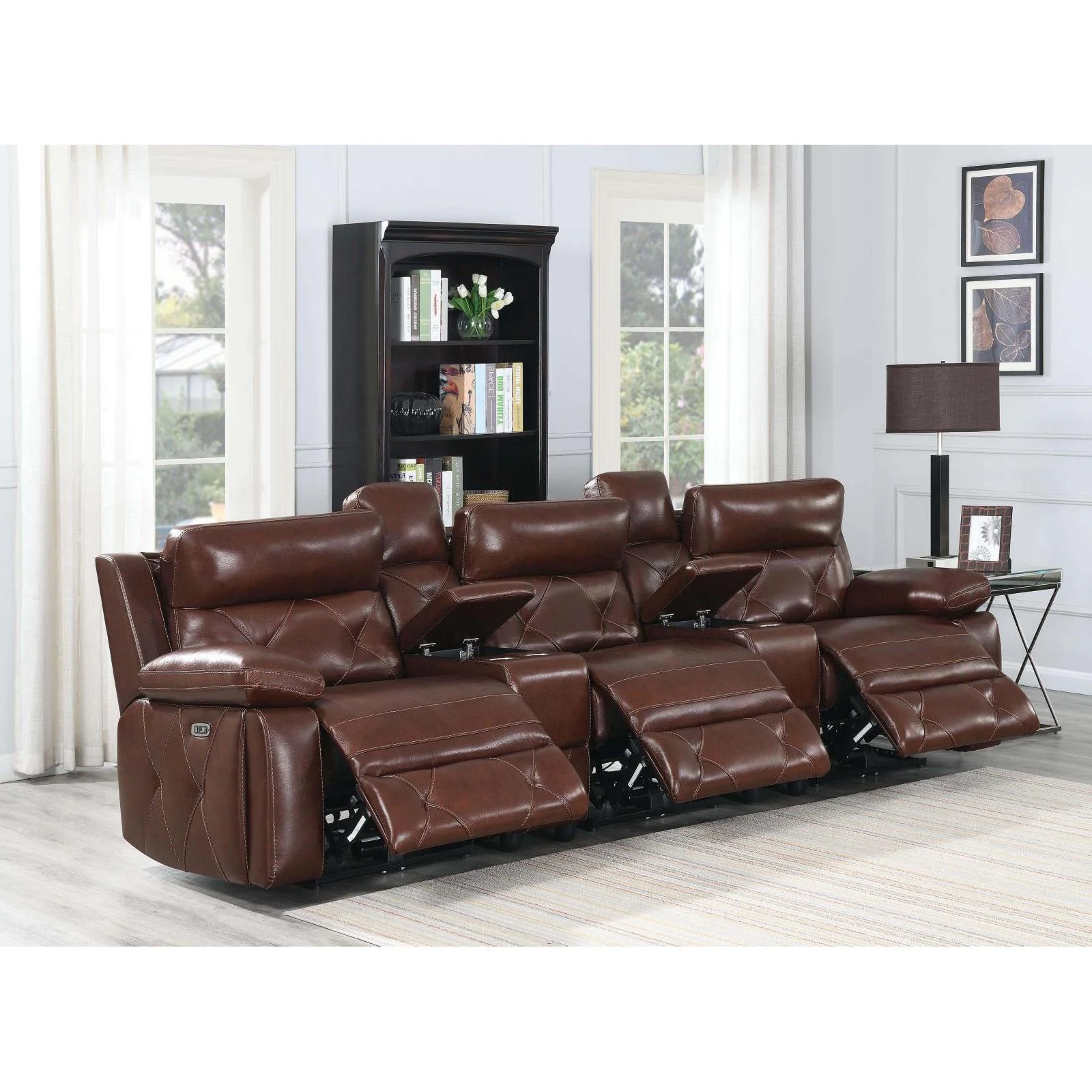 Chester Motion Collection - 5 Pc Power 2 Home Theater - Chocolate - Image 2