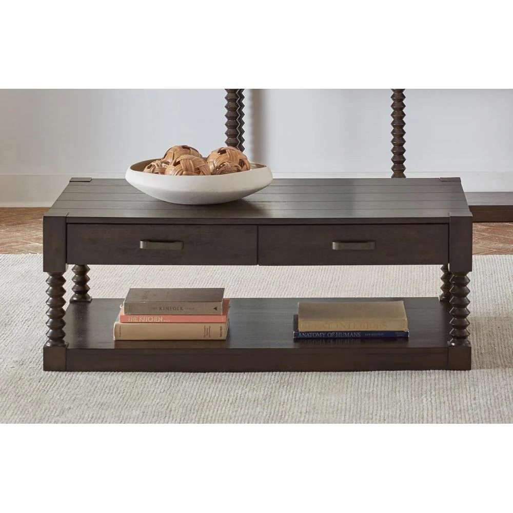 Christine - 2-drawer Coffee Table - Brown