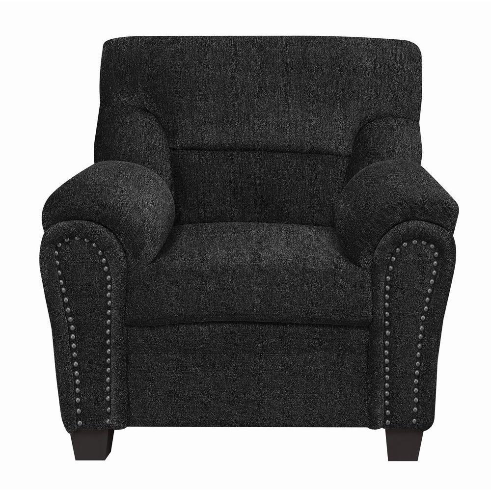 Clemintine - Upholstered Chair With Nailhead Trim - Gray - Image 2
