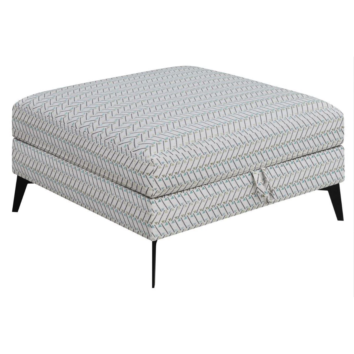 Clint - Storage Ottoman - Pearl Silver