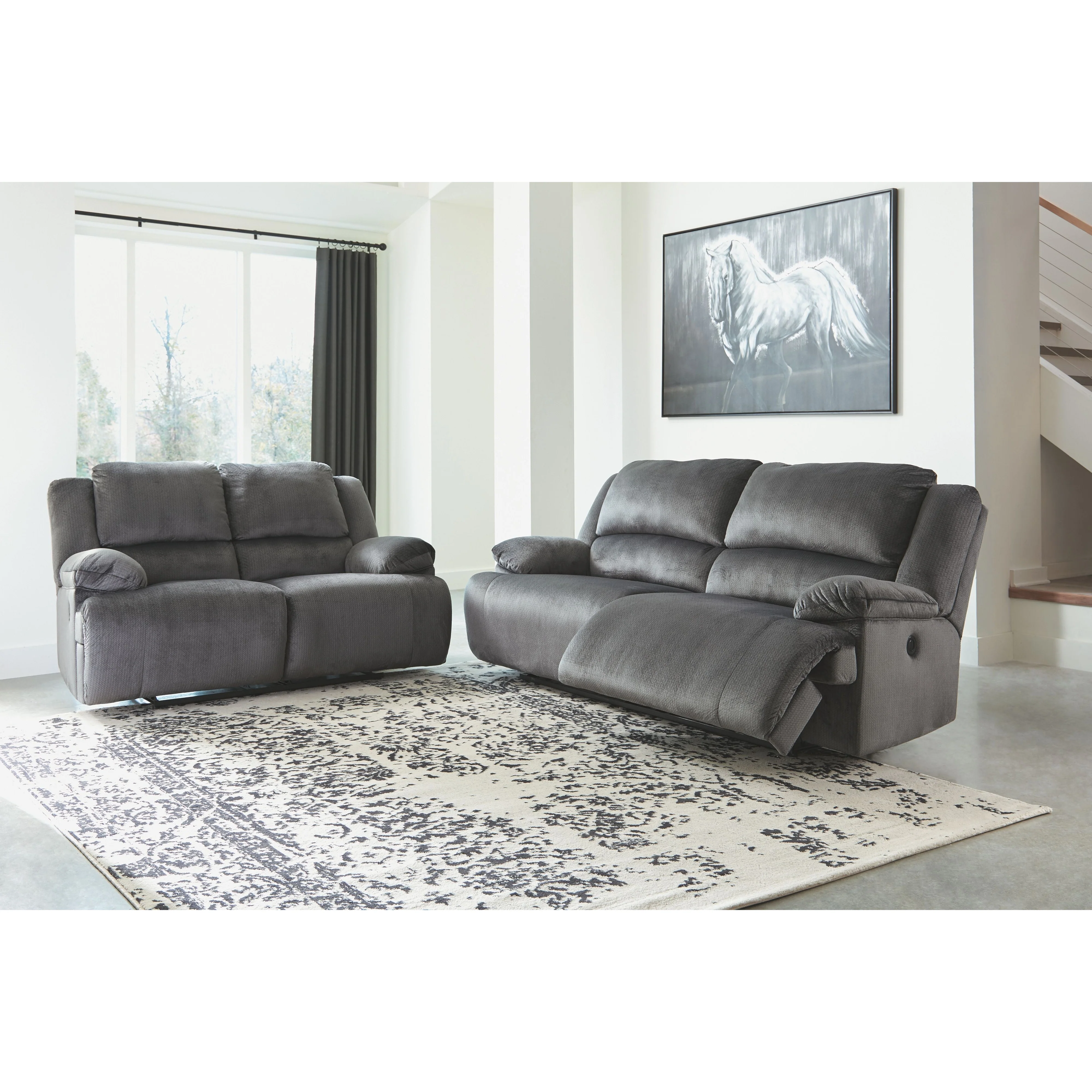 Clonmel - Charcoal - 2 Seat Reclining Power Sofa - Image 4