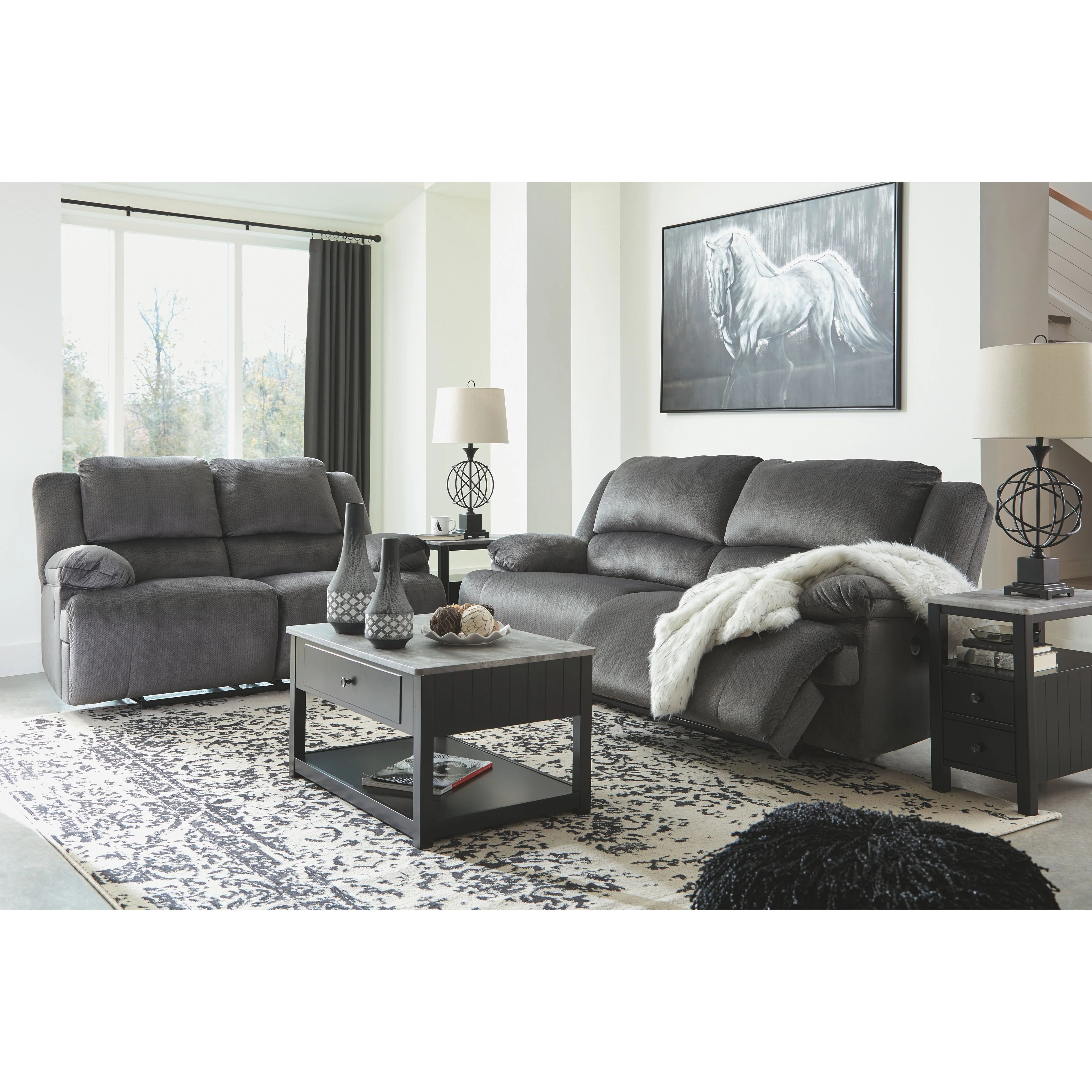 Clonmel - Charcoal - Reclining Power Loveseat - Image 3