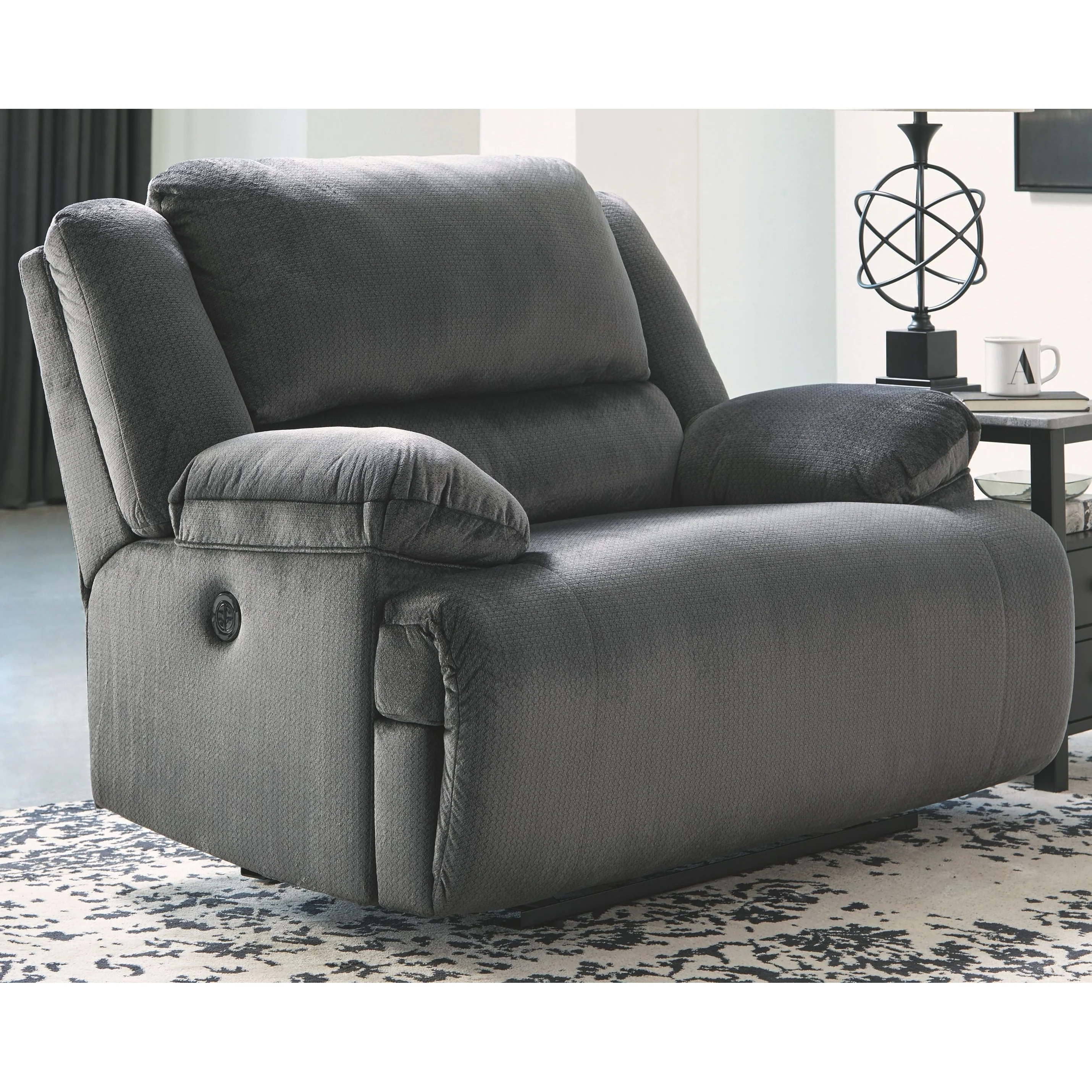 Clonmel - Charcoal - Zero Wall Power Wide Recliner - Image 10