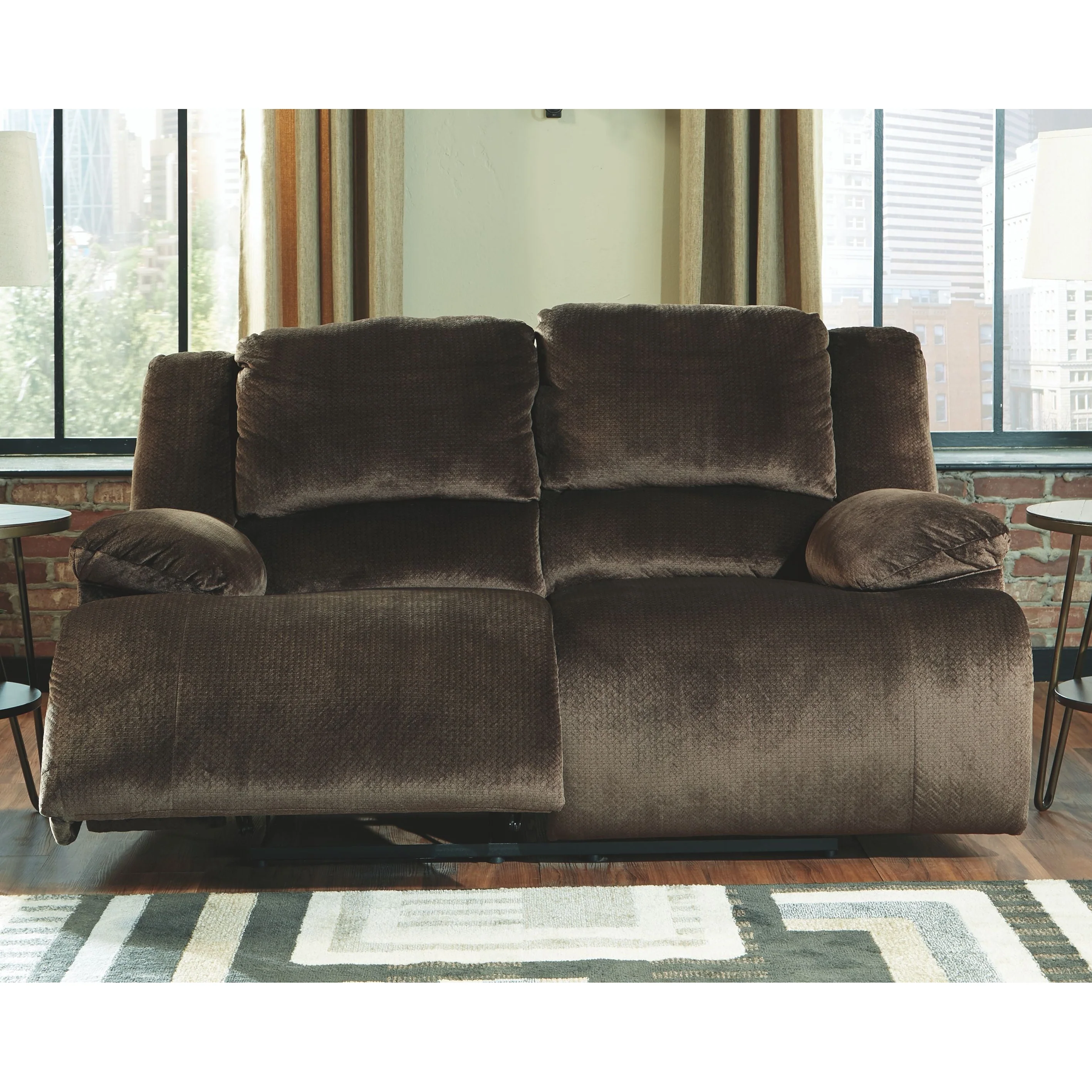 Clonmel - Chocolate - Reclining Loveseat - Image 2