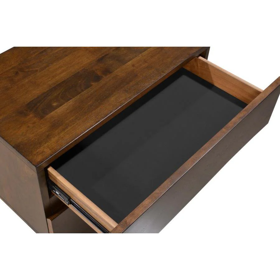 Coaster Genevieve 2-Drawer Rectangular Nightstand Dark Brown - Image 6