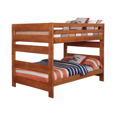 Coaster Wrangler Hill Amber Wash Full Over Full Wood Bunk Bed