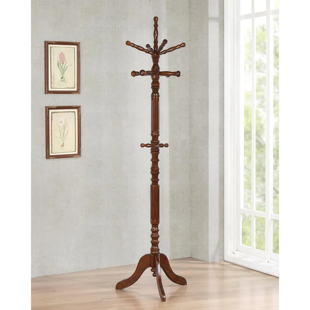 Coat Rack With 11 Hooks - Brown