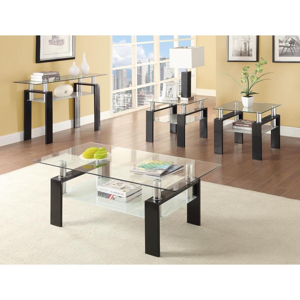 Coffee Table With Shelf - Black - Image 2