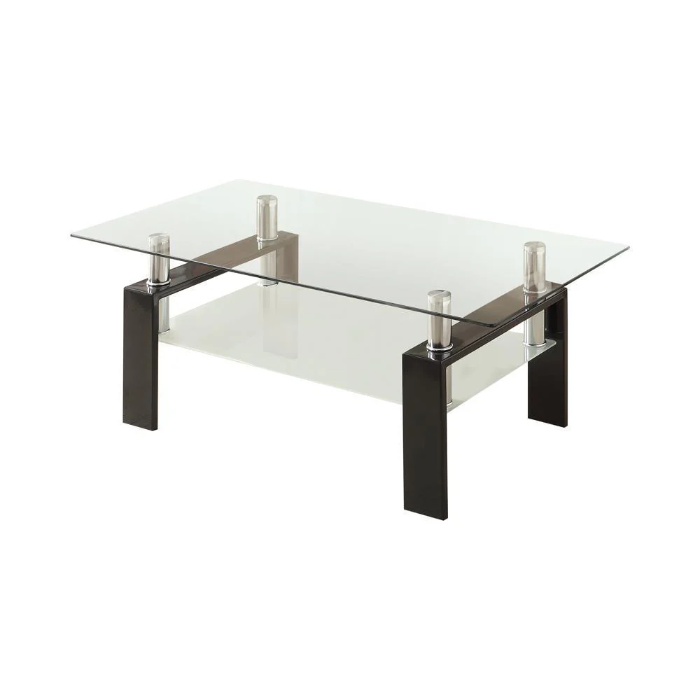 Coffee Table With Shelf - Black - Image 3