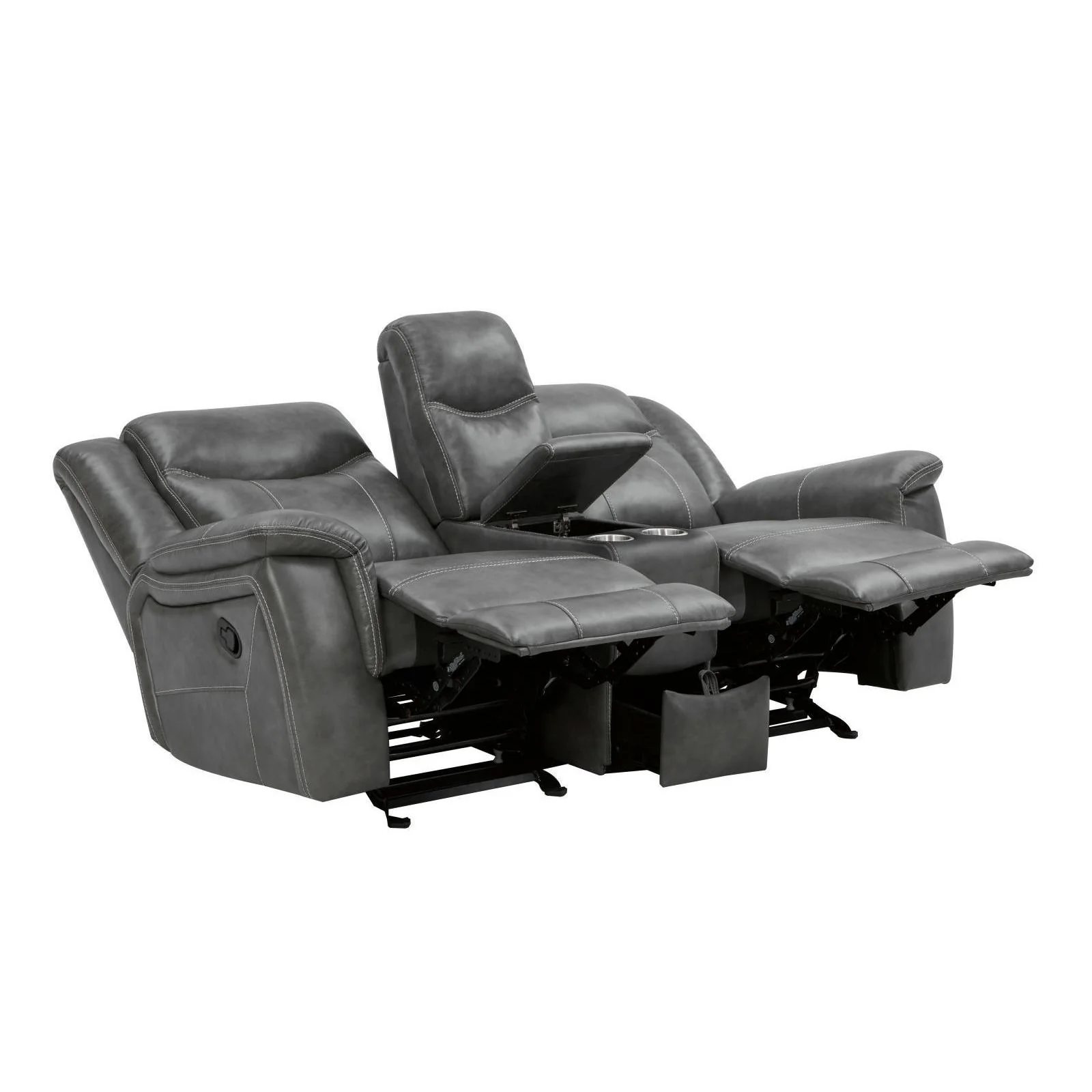 Conrad - Motion Loveseat - Gray - Image 3