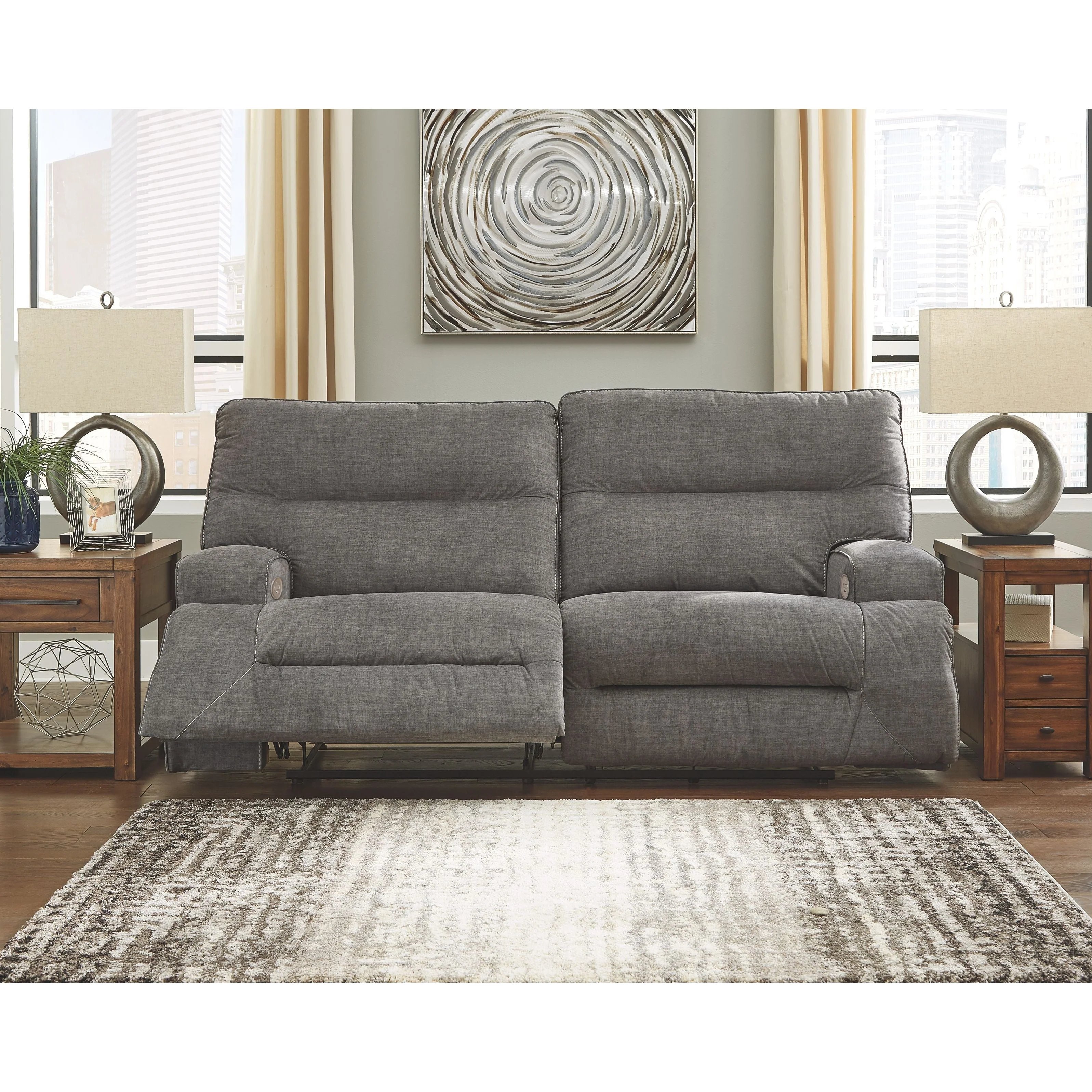 Coombs - Charcoal - 2 Seat Reclining Power Sofa - Image 2