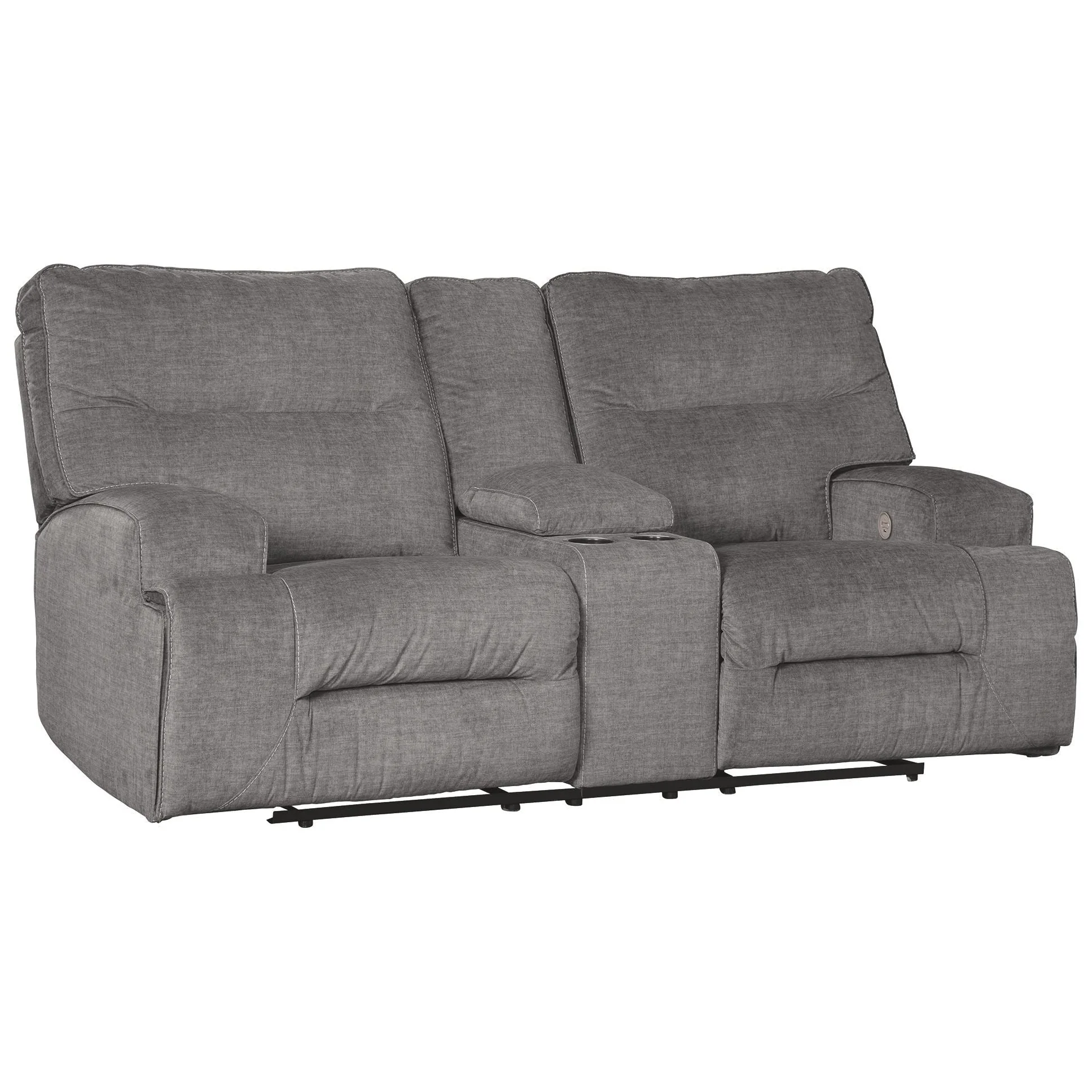 Coombs - Charcoal - Dbl Rec Pwr Loveseat W/console