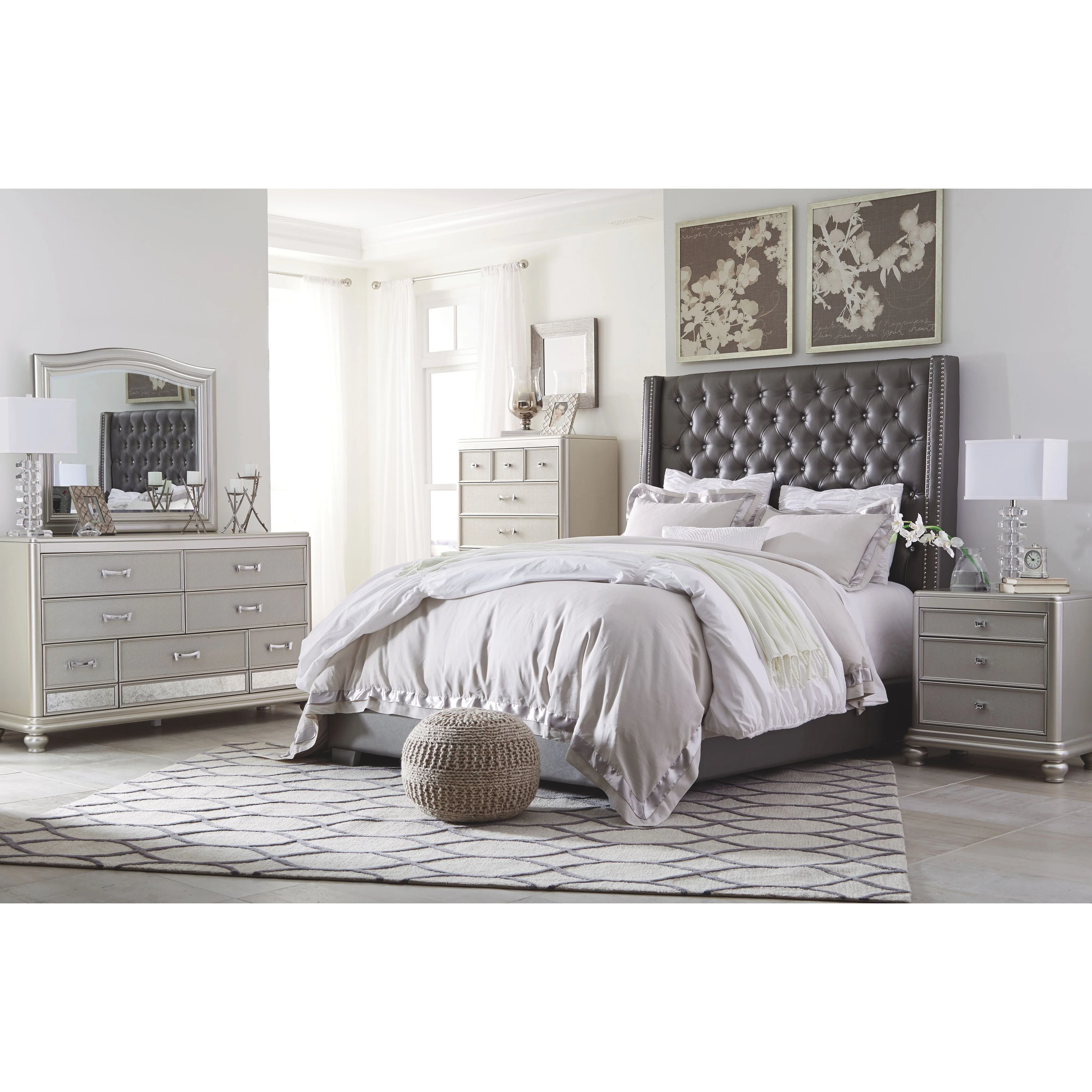 Coralayne - Gray - King/cal King Uph Headboard - Image 7